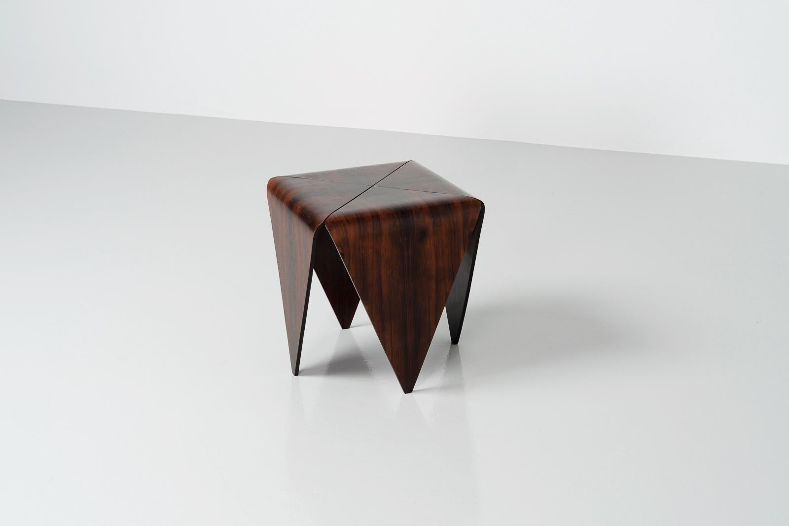 Rosewood Jorge Zalszupin Petalas Side Table l'Atelier Barzil, 1959