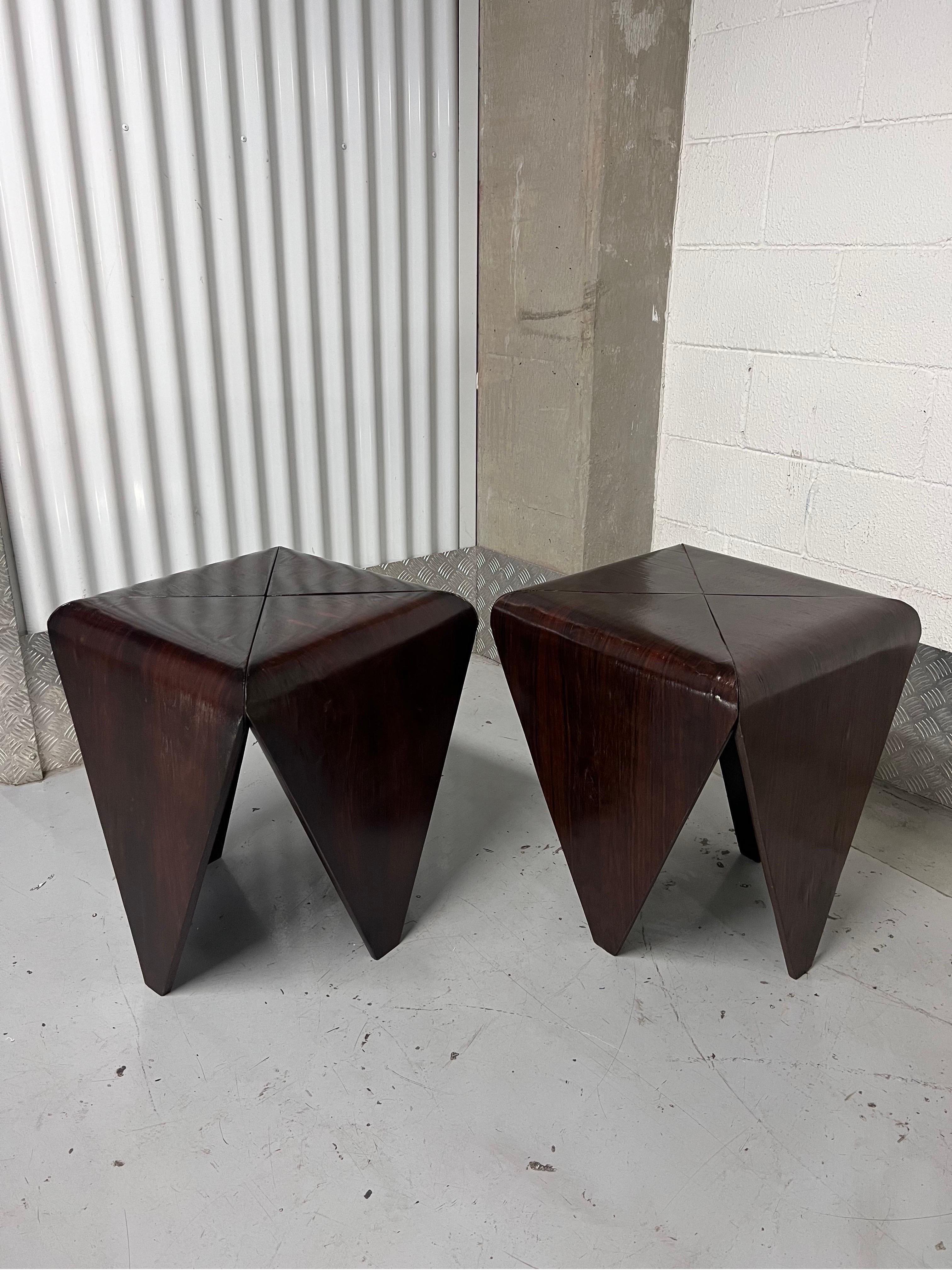 Mid-Century Modern Jorge Zalszupin Petalas Side Tables for L'Atelier, 1960s, a Pair