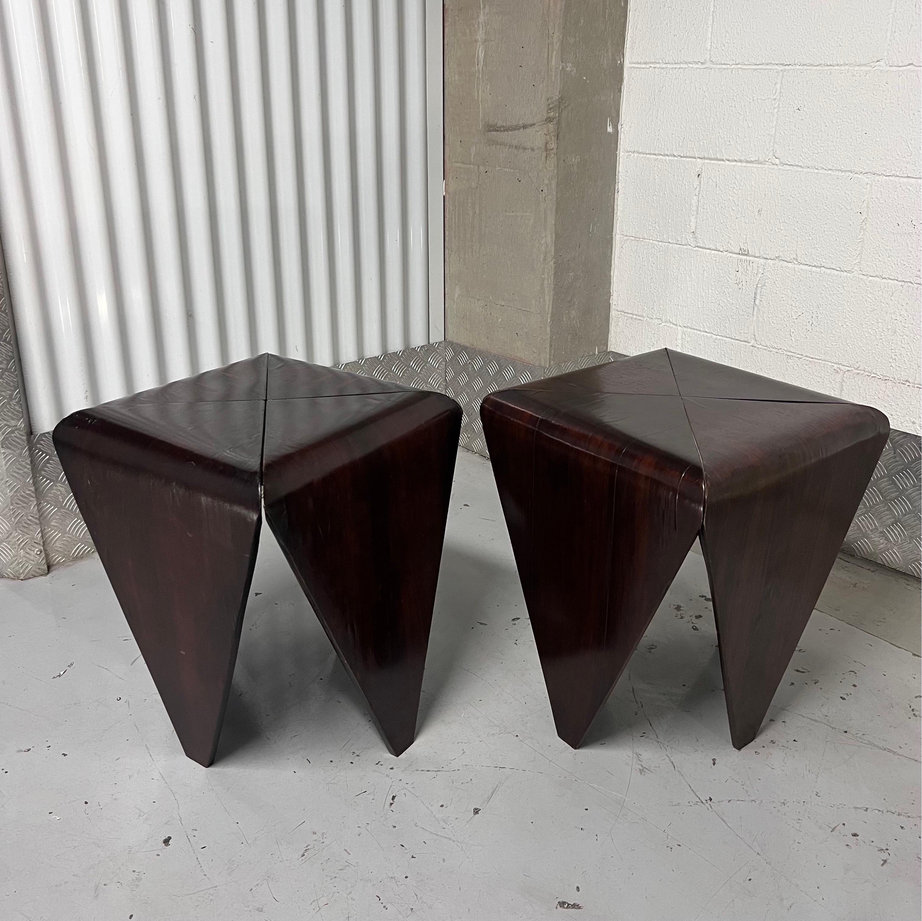 Jorge Zalszupin Petalas Side Tables for L'Atelier, 1960s, a Pair In Good Condition In Miami, FL