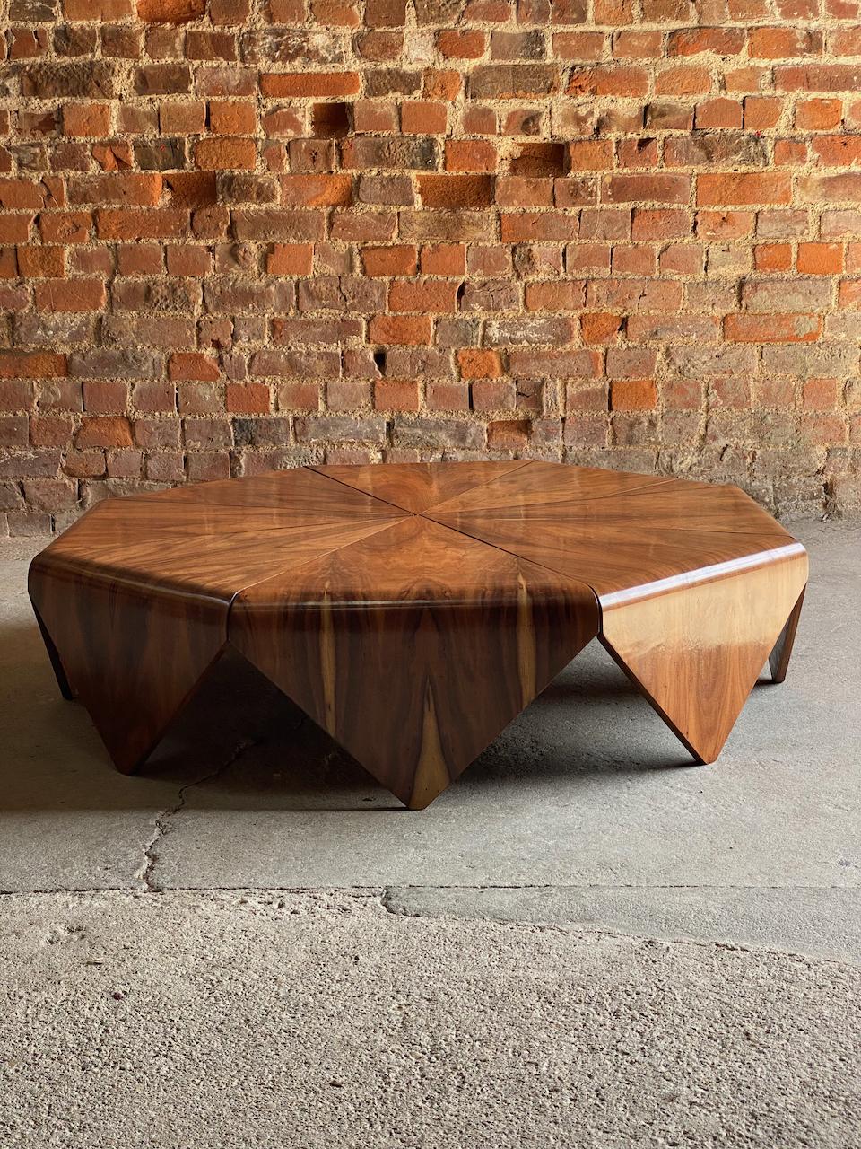 Jorge Zalszupin Petals Rosewood Coffee Table by L' Atelier circa 1965 6