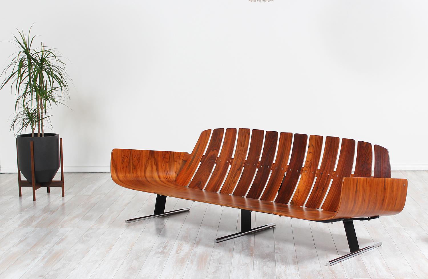 Mid-Century Modern Jorge Zalszupin “Presidencial” Rosewood Sofa for L’atelier