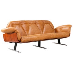 Fachmännisch restauriert - Jorge Zalszupin Presidencial Rosewood Sofa für L'Atelier