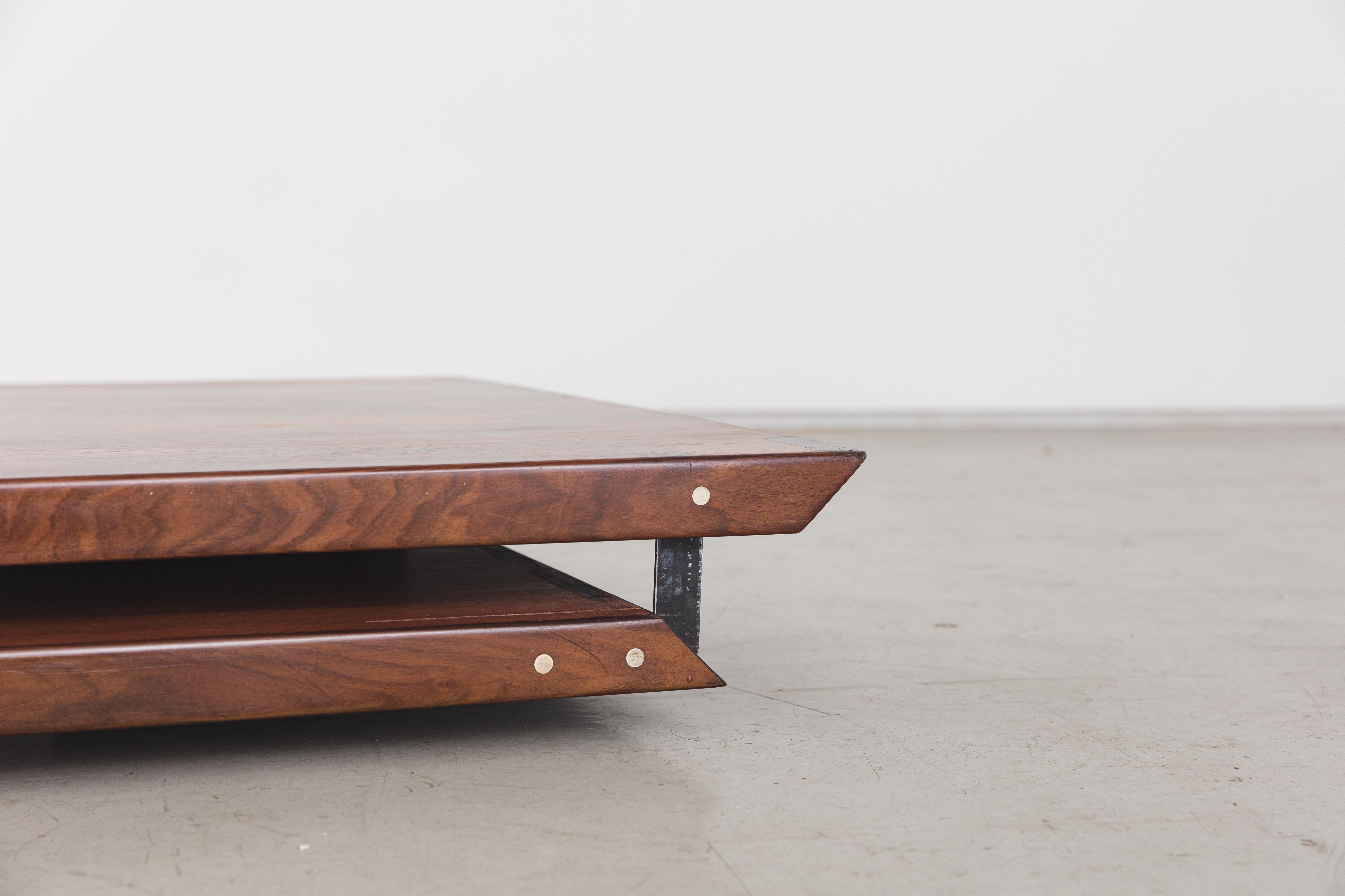 Mid-Century Modern Jorge Zalszupin Rosewood foldable Desk, Brazilian Midcentury For Sale