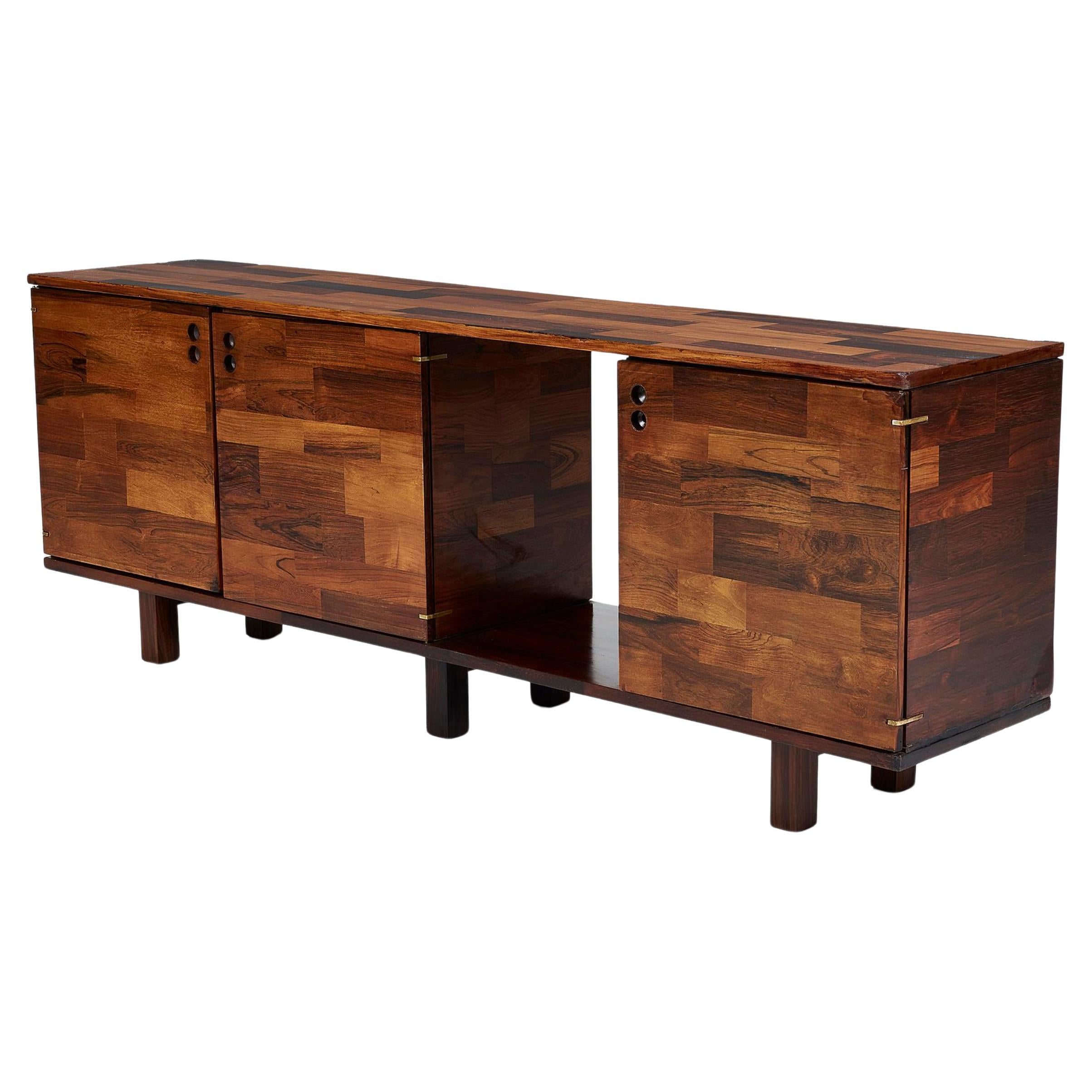 Jorge Zalszupin Rosewood Mid-Century Credenza for L'Atelier, Brazil, 1960s For Sale