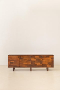 Jorge Zalszupin, Rosewood Patchwork Credenza, Brazilian Midcentury Design, 1960s