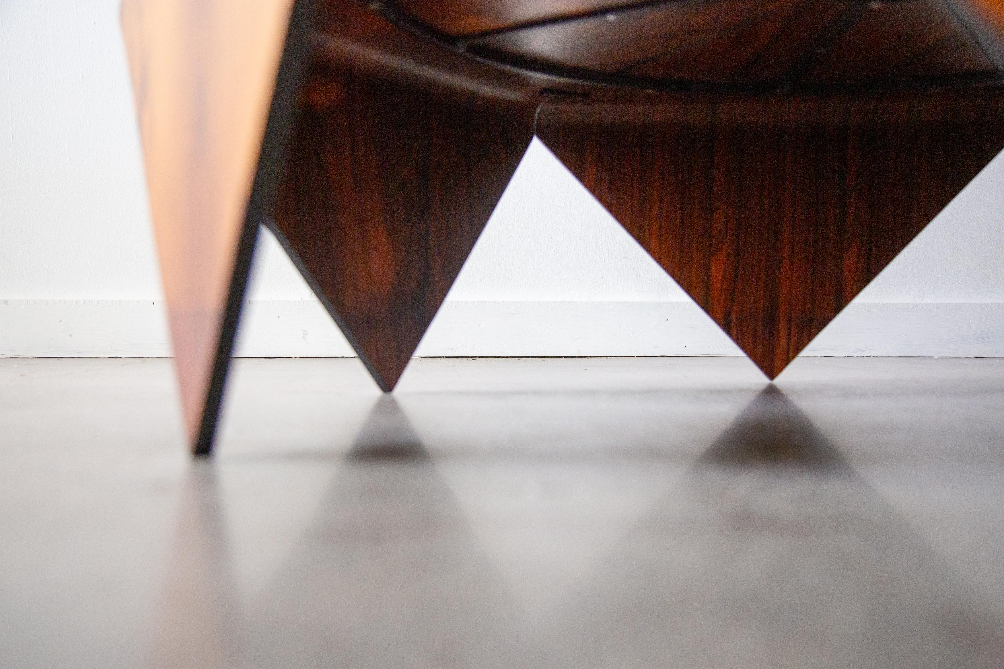 Late 20th Century Jorge Zalszupin Rosewood Petala Coffee Table Original 1970s Brazilian Modern For Sale