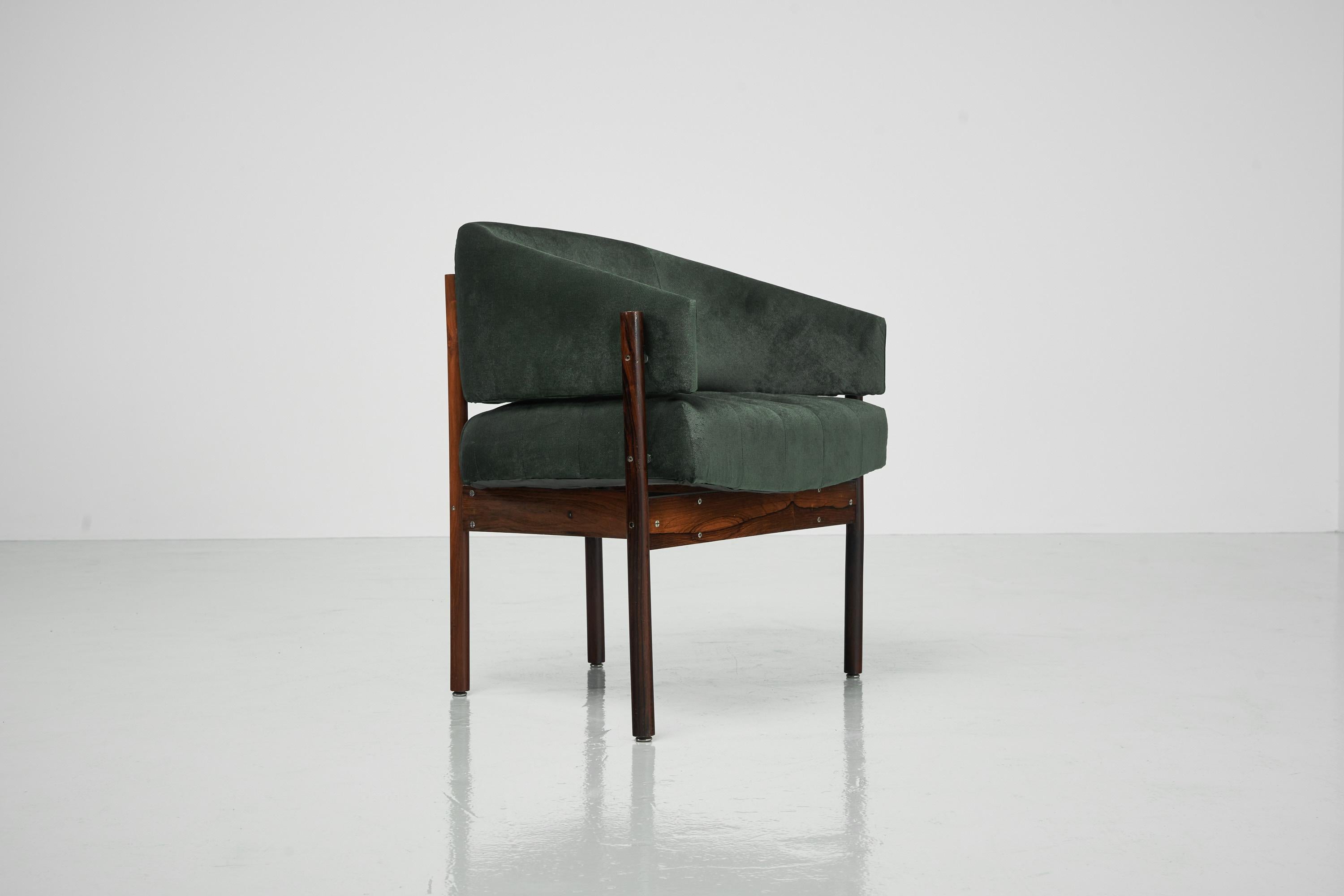 Mid-Century Modern Jorge Zalszupin Senior Armchair Green L'Atelier, 1959