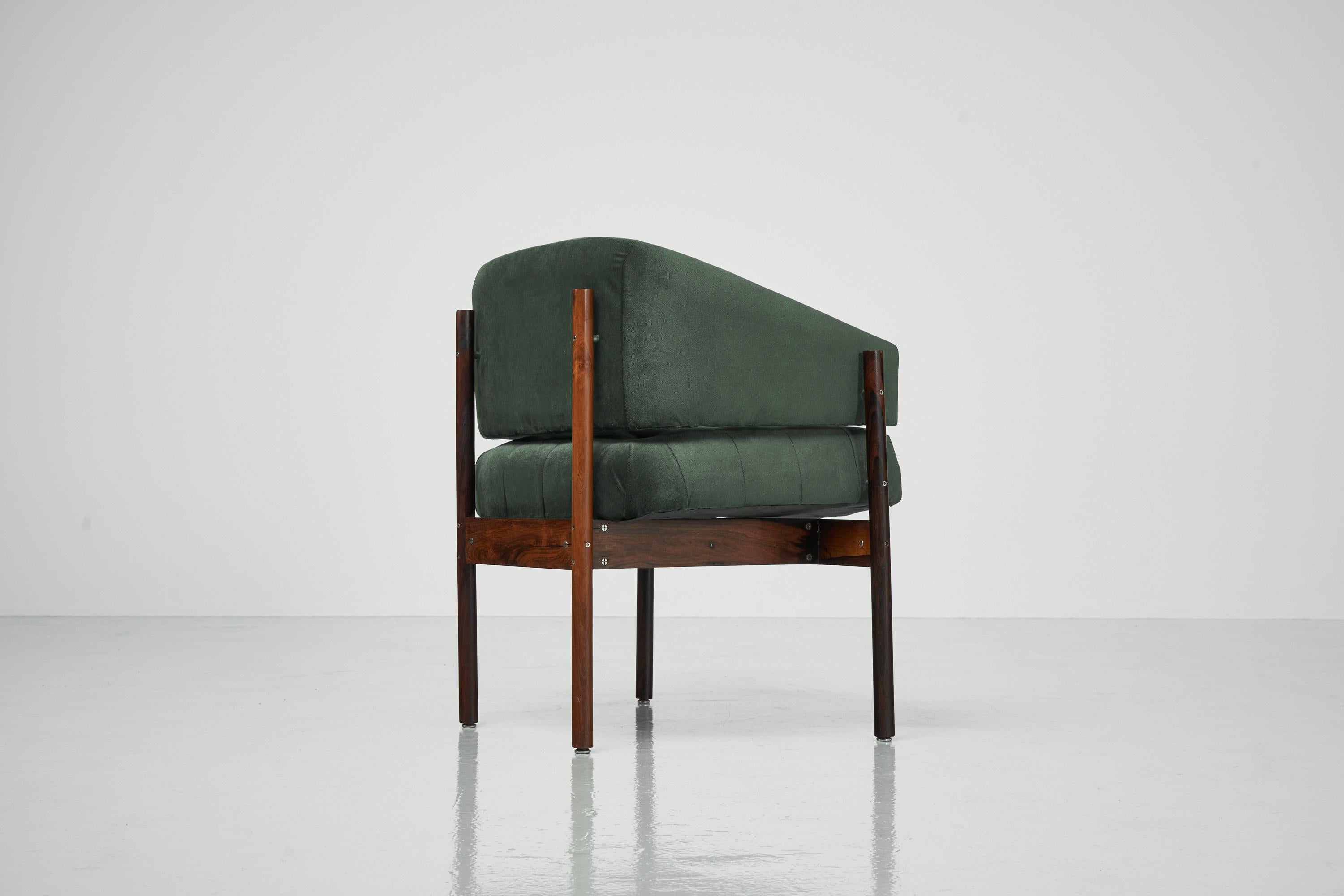 Mid-20th Century Jorge Zalszupin Senior Armchair Green L'Atelier, 1959