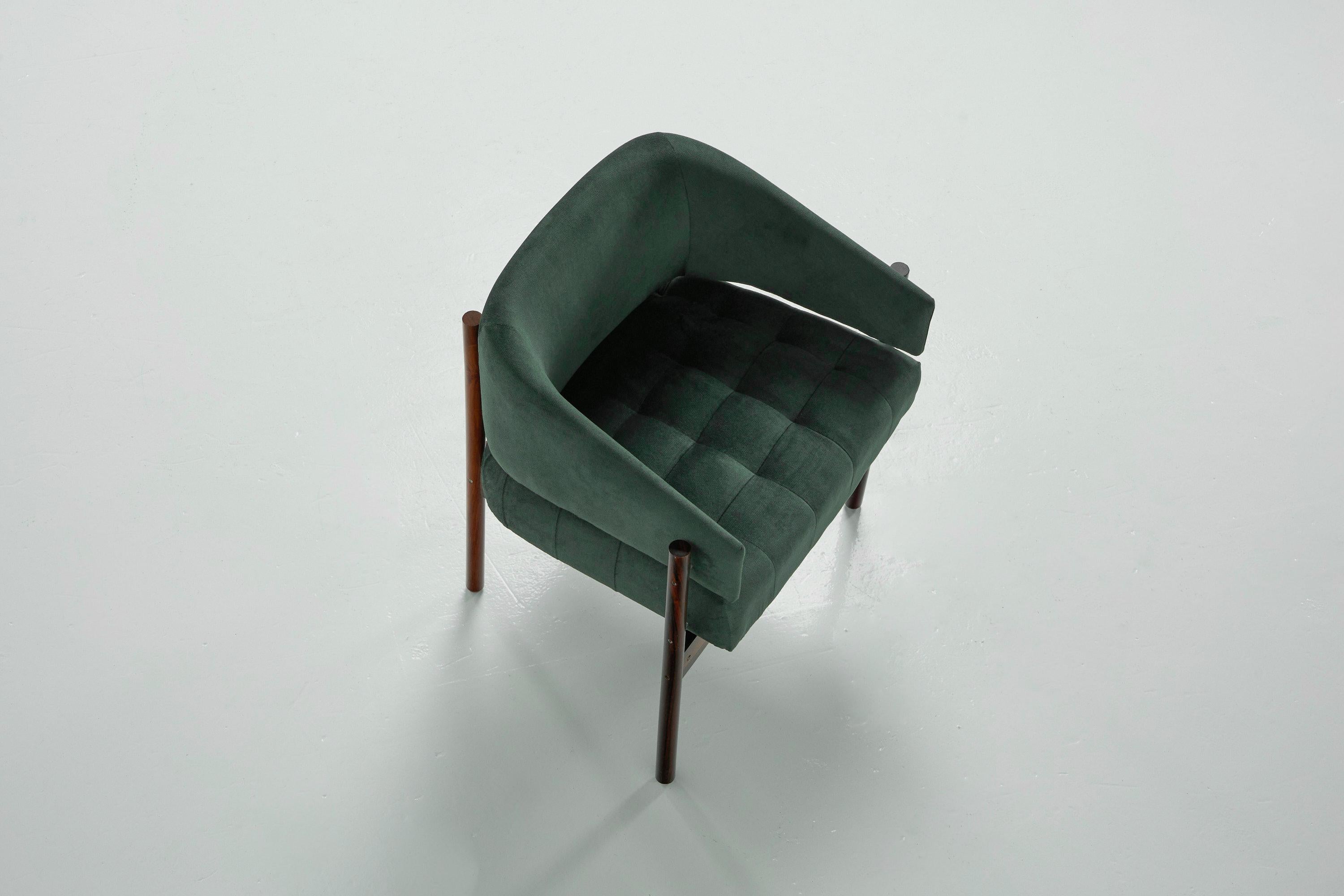 Jorge Zalszupin Senior Armchair Green L'Atelier, 1959 2