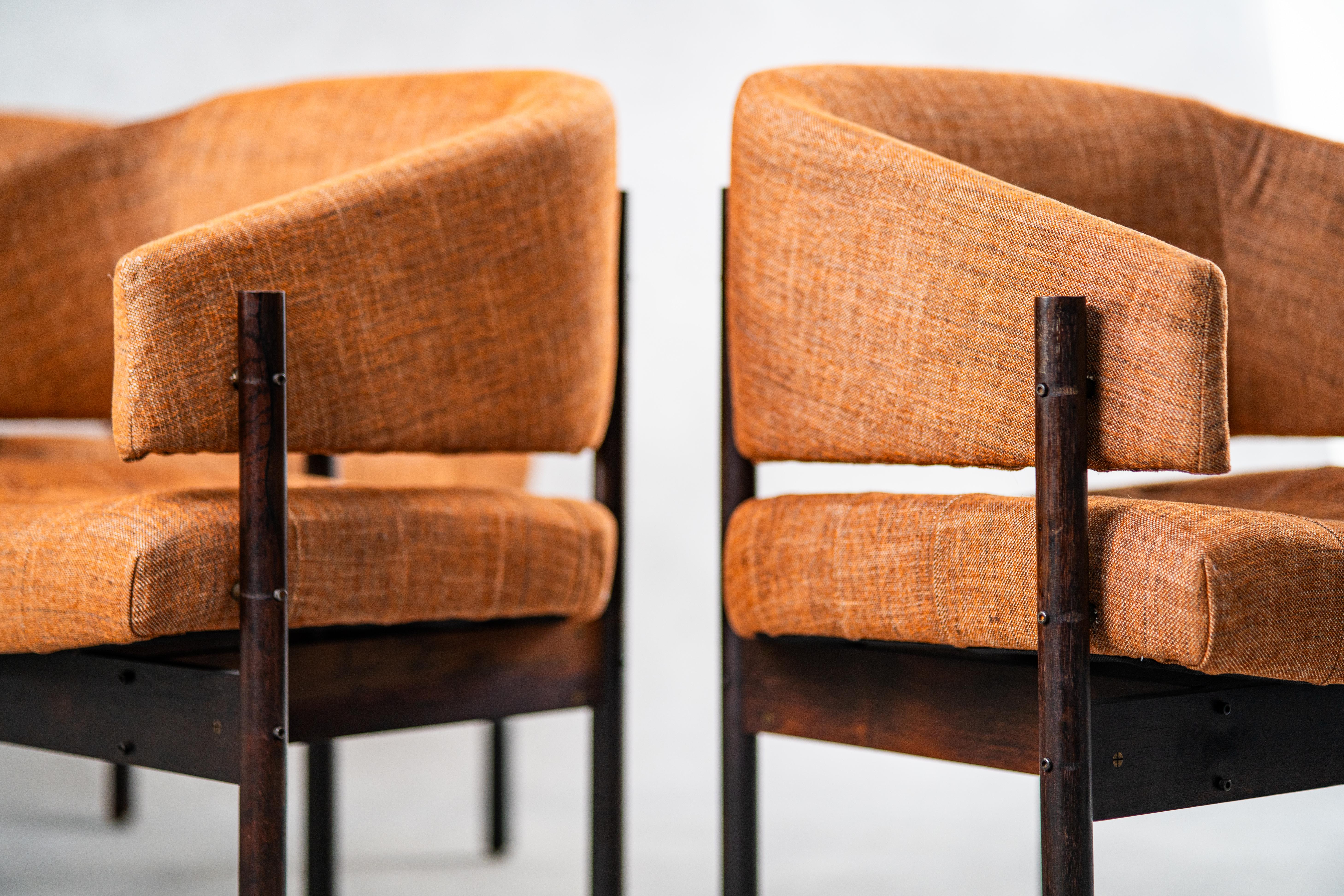 Tissu d'ameublement Jorge Zalszupin Ensemble de six armoiries seniors en vente