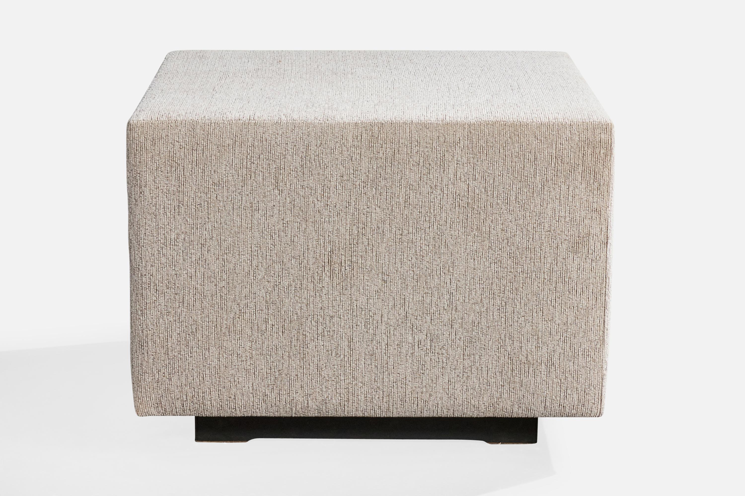 Mid-Century Modern Jorge Zalszupin, Side Table, Fabric, Wood, Iron, Brazil, 1970s For Sale