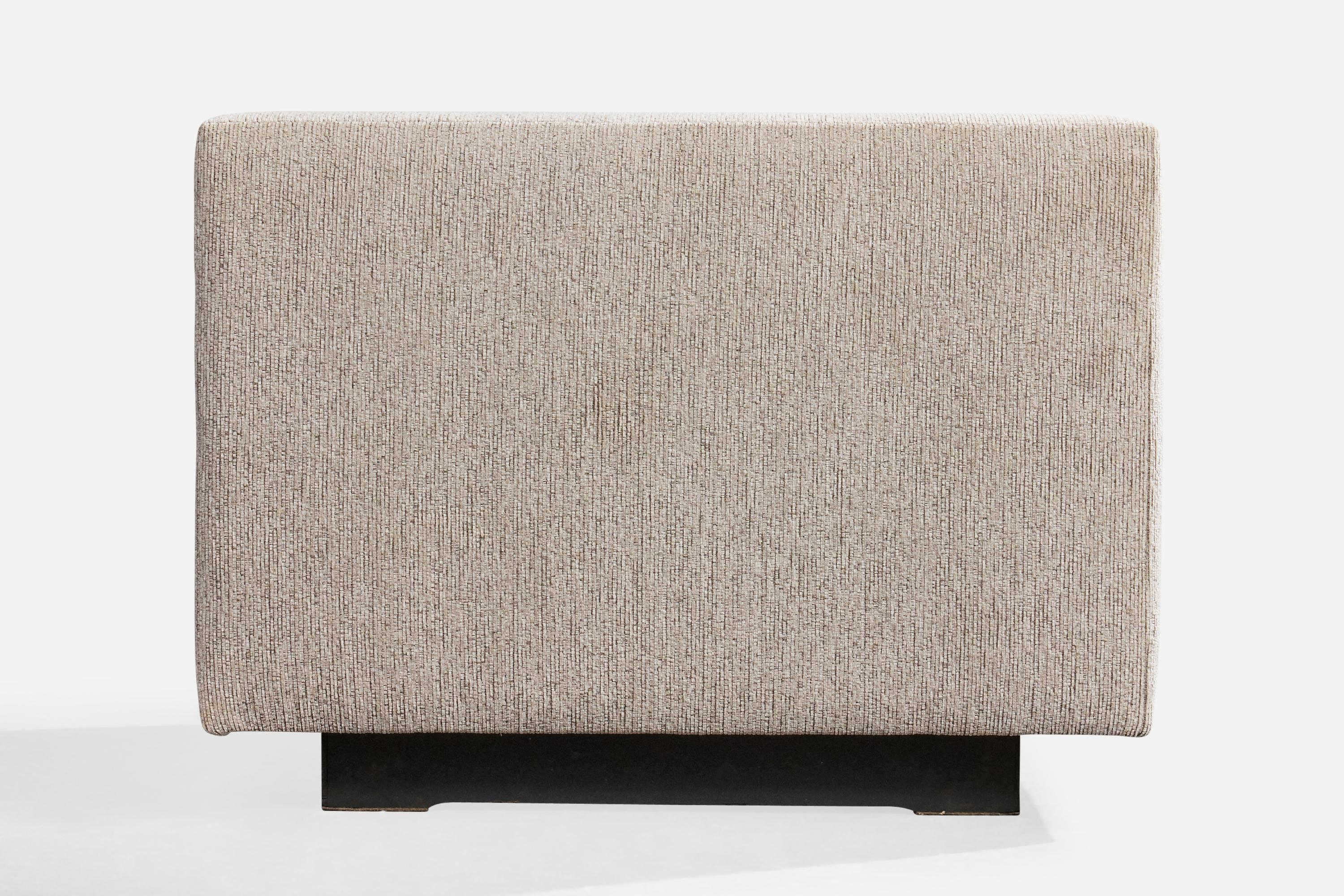 Brazilian Jorge Zalszupin, Side Table, Fabric, Wood, Iron, Brazil, 1970s For Sale
