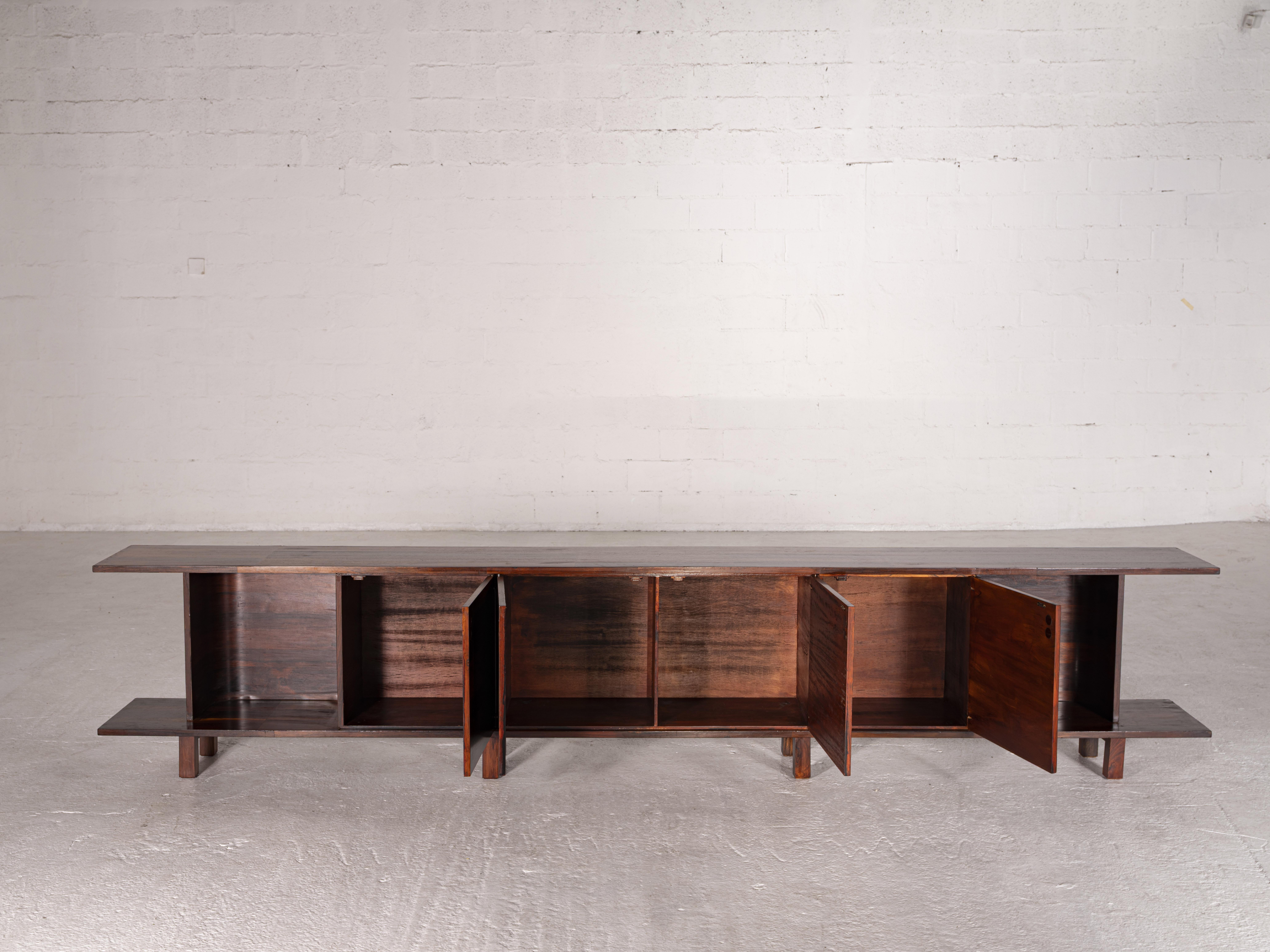 Mid-Century Modern Jorge Zalszupin. Sideboard Componivel, c. 1960. 72 x 350 x 40 cm For Sale