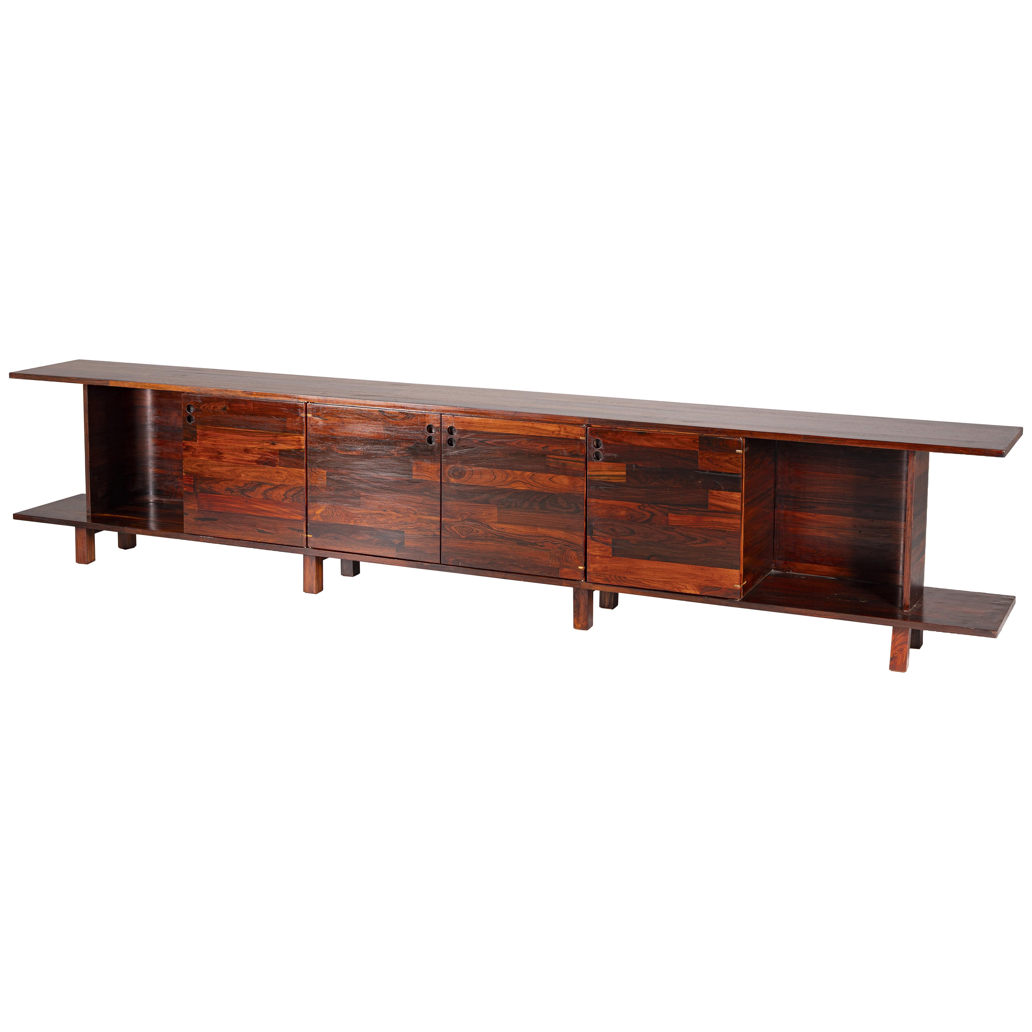 Jorge Zalszupin. Sideboard Componivel, c. 1960. 72 x 350 x 40 cm For Sale