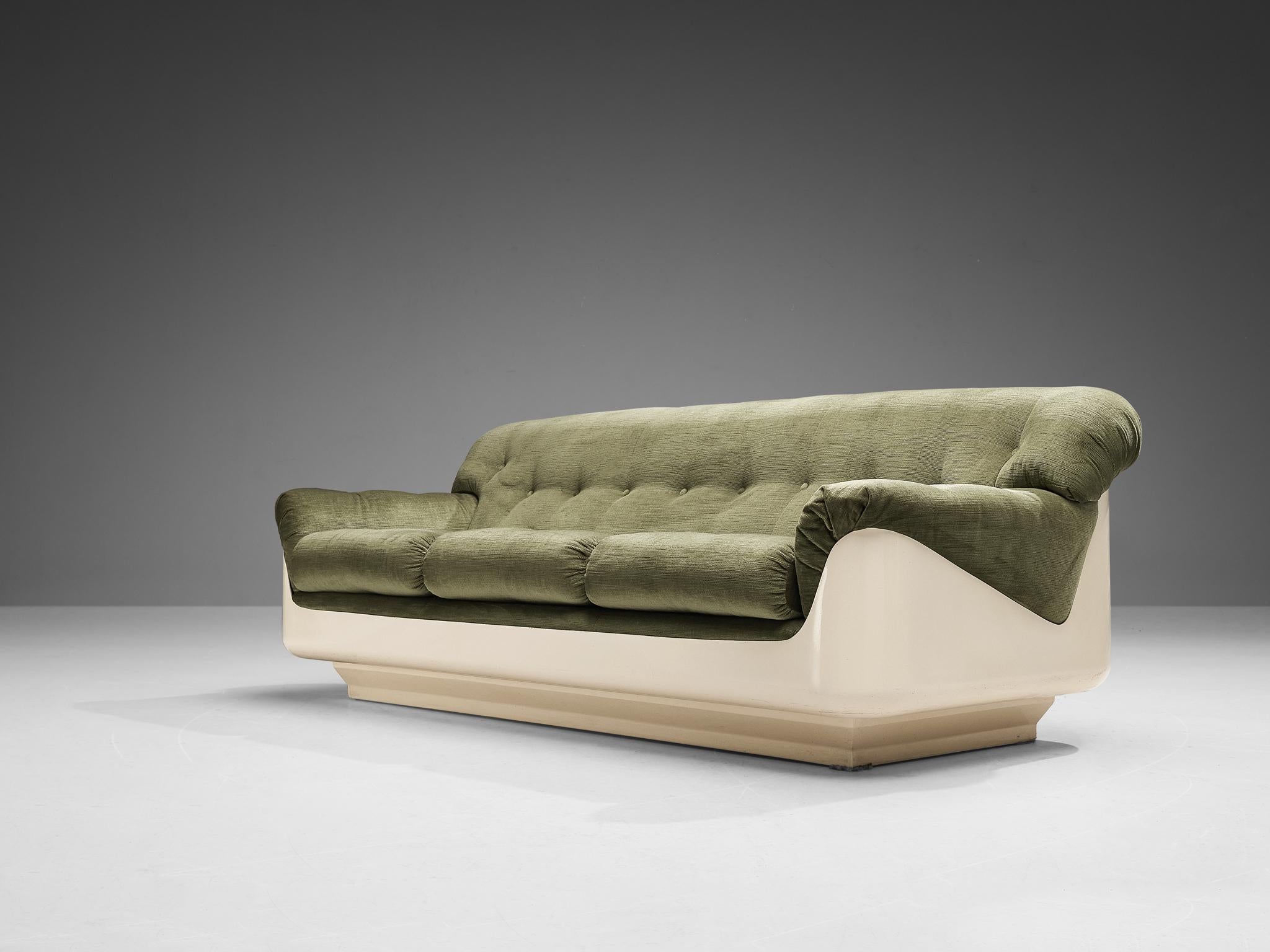 Jorge Zalszupin Sofa in Fiberglass and Velvet 1