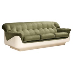 Jorge Zalszupin Sofa in Fiberglass and Velvet