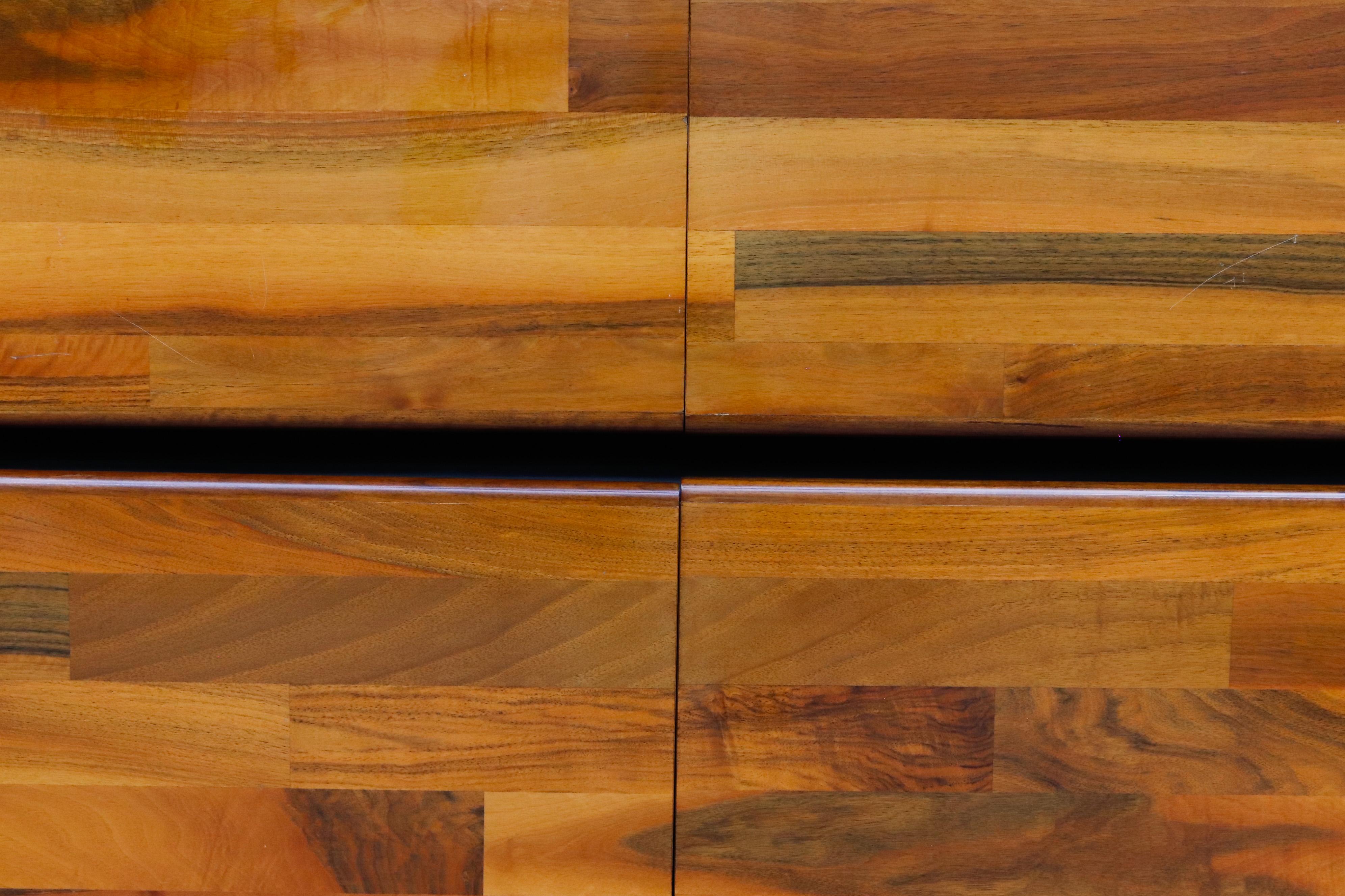 Jorge Zalszupin Style Glossy Wood Patchwork Dry Bar 8