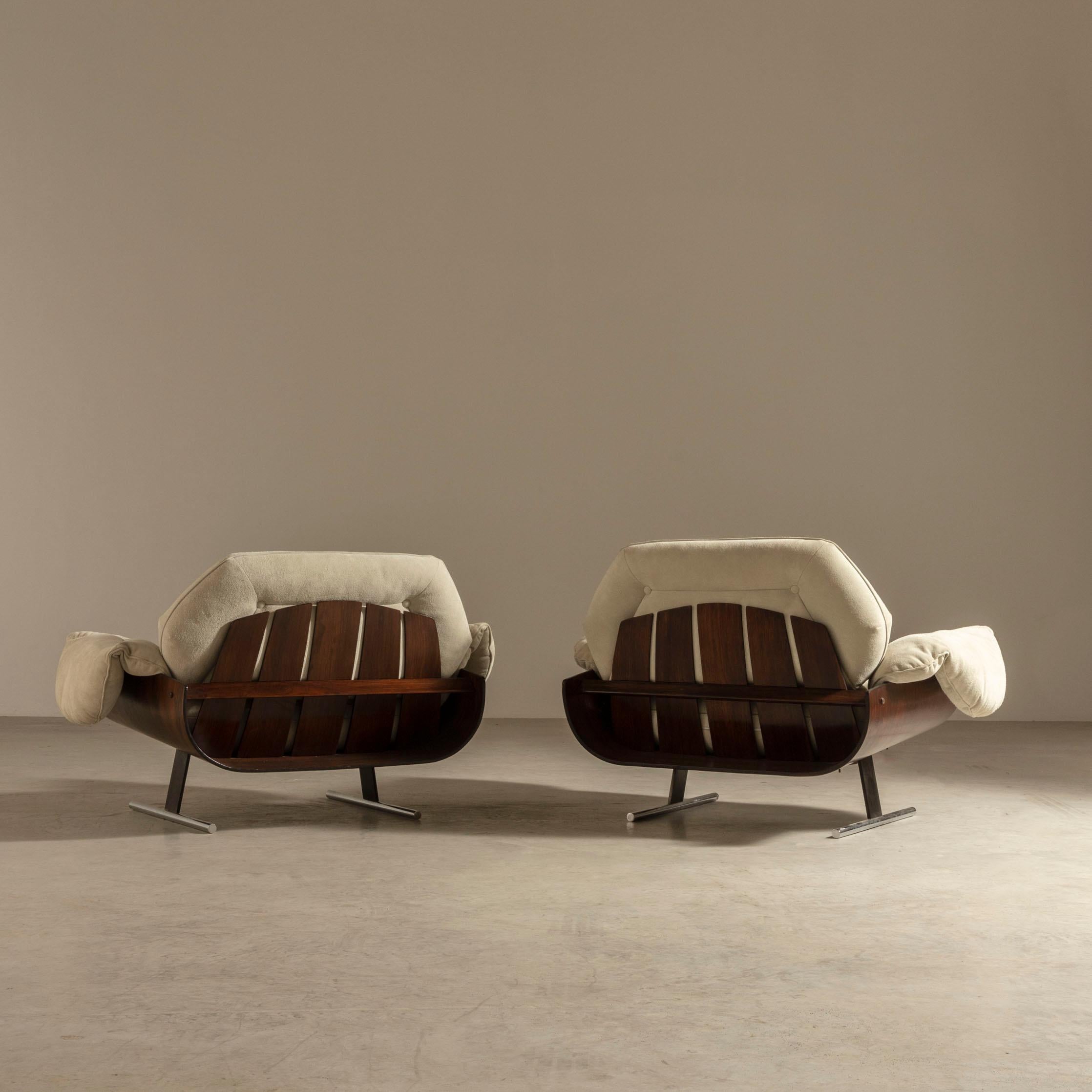 Jorge Zalszupin's Presidential Loungesessel, brasilianisches modernes Design aus der Mitte des Jahrhunderts im Angebot 4