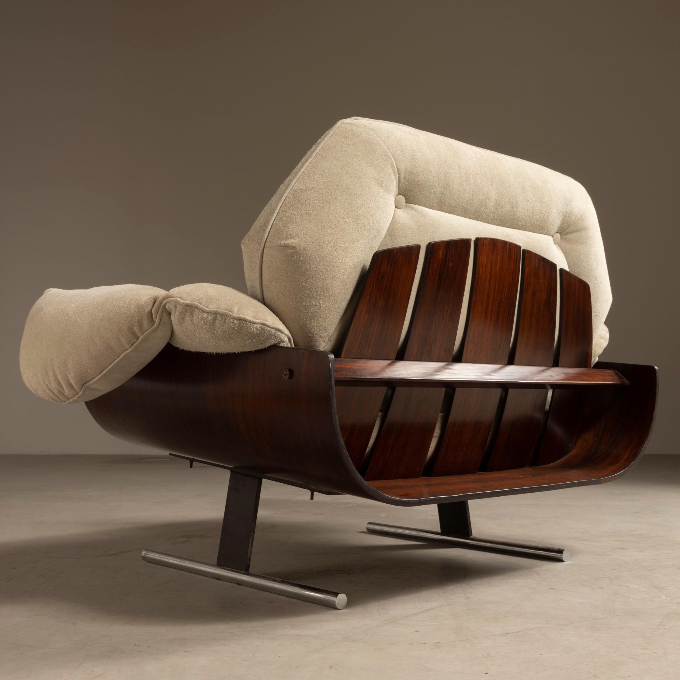 Jorge Zalszupin's Presidential Loungesessel, brasilianisches modernes Design aus der Mitte des Jahrhunderts im Angebot 2