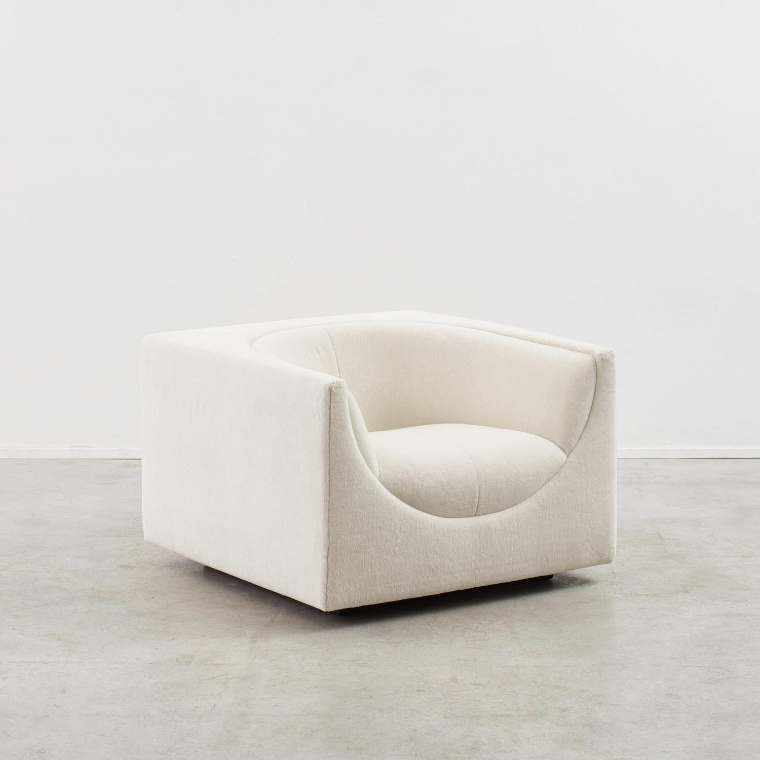 Jorge Zalzupin Cubo Dreisitziges Sofa und Sessel für L'Atelier Brasilien, 1970 (Brasilianisch) im Angebot
