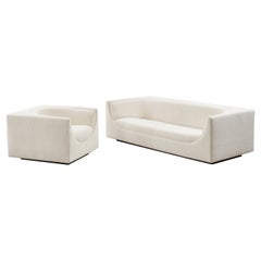 Jorge Zalzupin Cubo Dreisitziges Sofa und Sessel für L'Atelier Brasilien, 1970