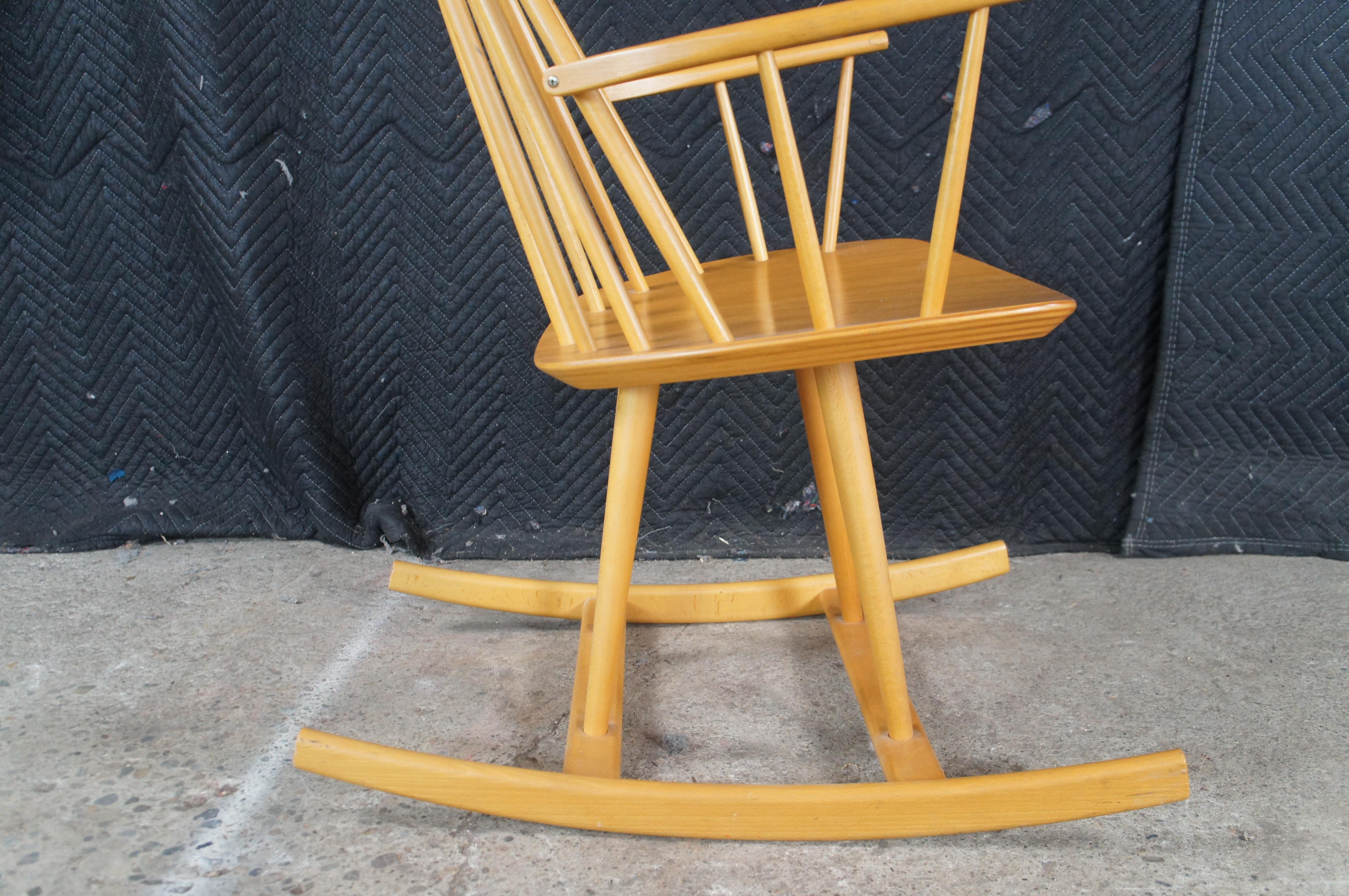 Jorgen Baekmark / FDB Mobler Danish Modern Beech Rocking Chair Modernist Rocker im Angebot 3
