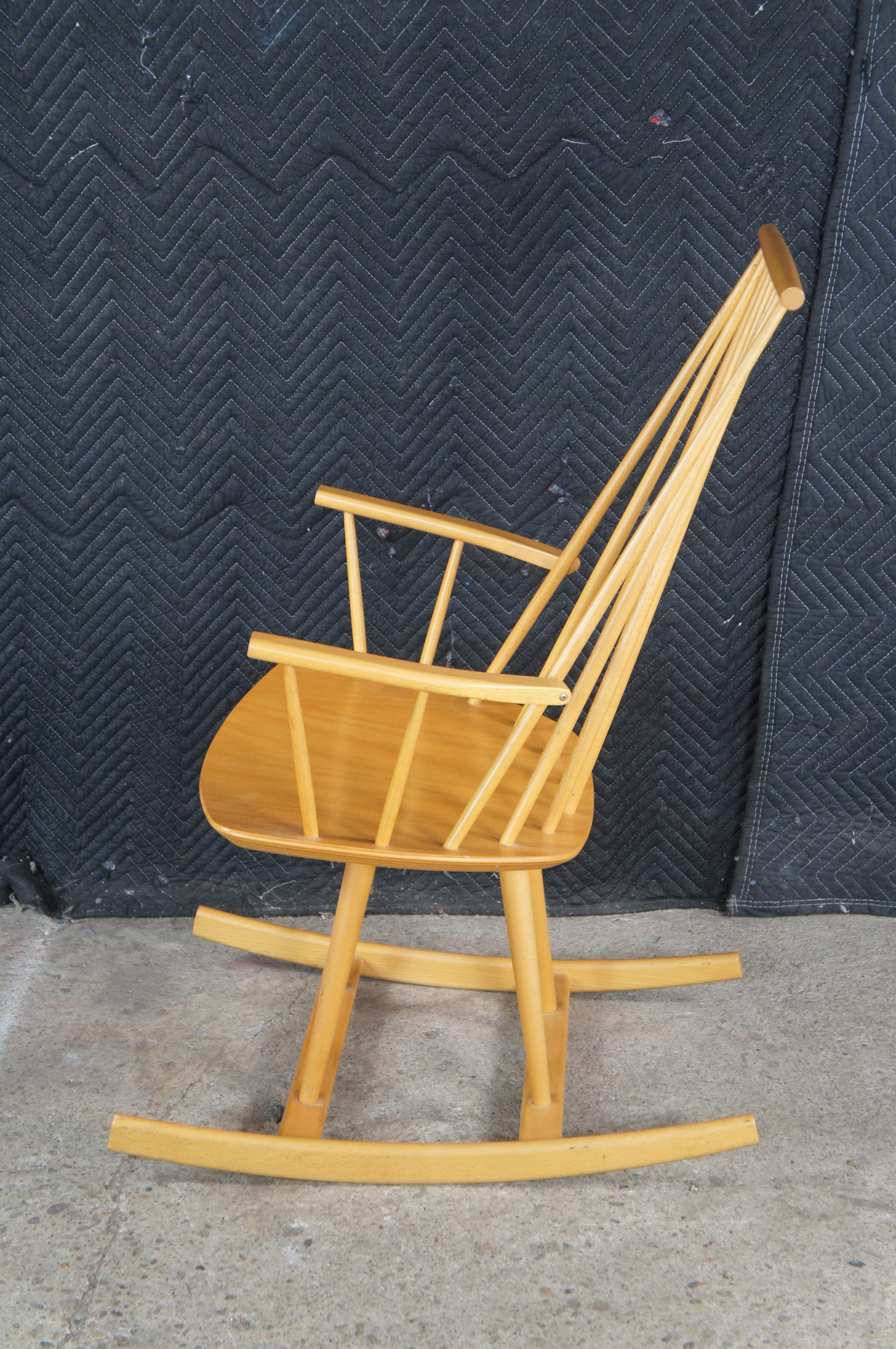 Jorgen Baekmark / FDB Mobler Danish Modern Beech Rocking Chair Modernist Rocker (Skandinavisch) im Angebot