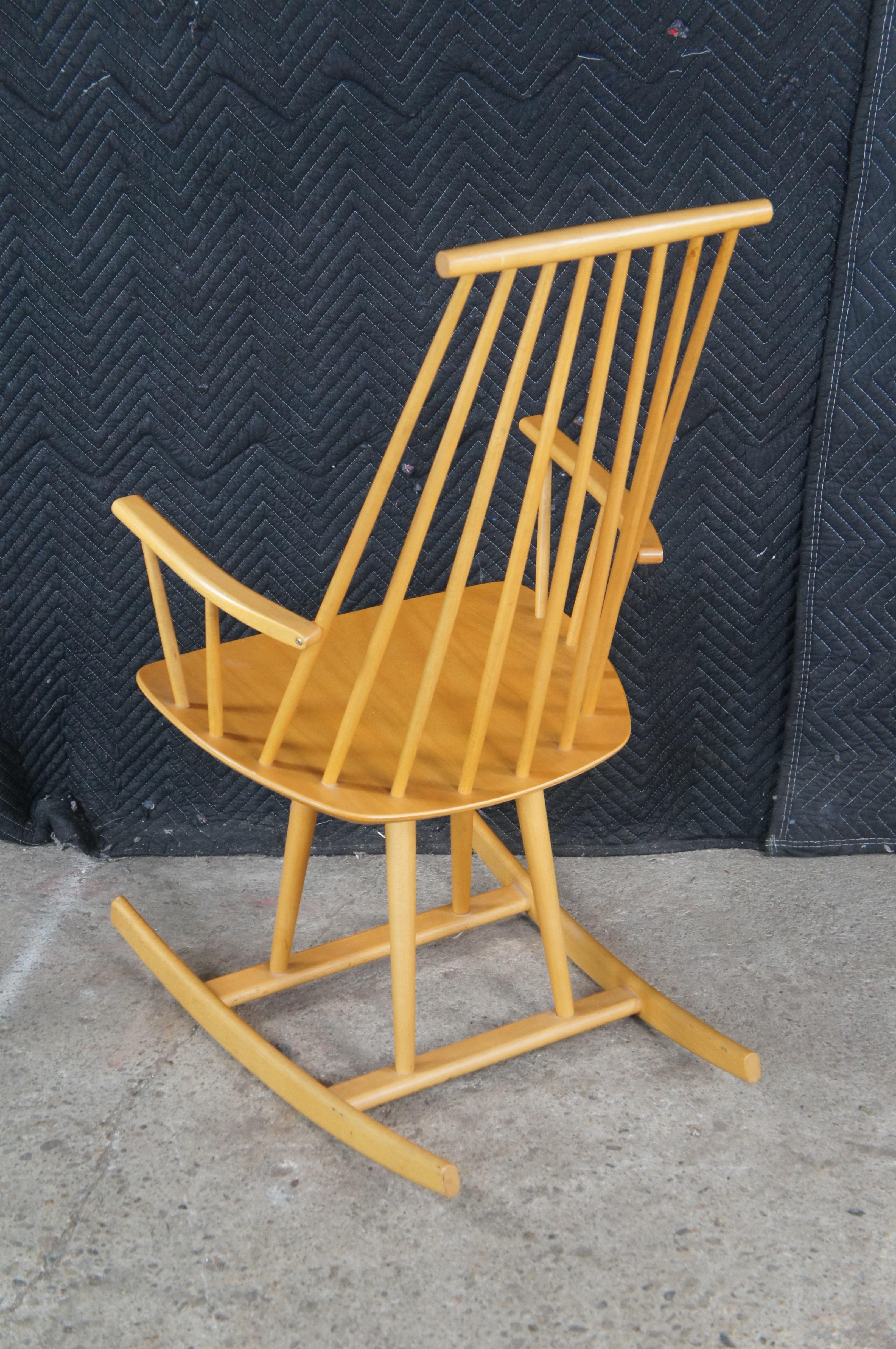 Jorgen Baekmark / FDB Mobler Danish Modern Beech Rocking Chair Modernist Rocker im Zustand „Gut“ im Angebot in Dayton, OH