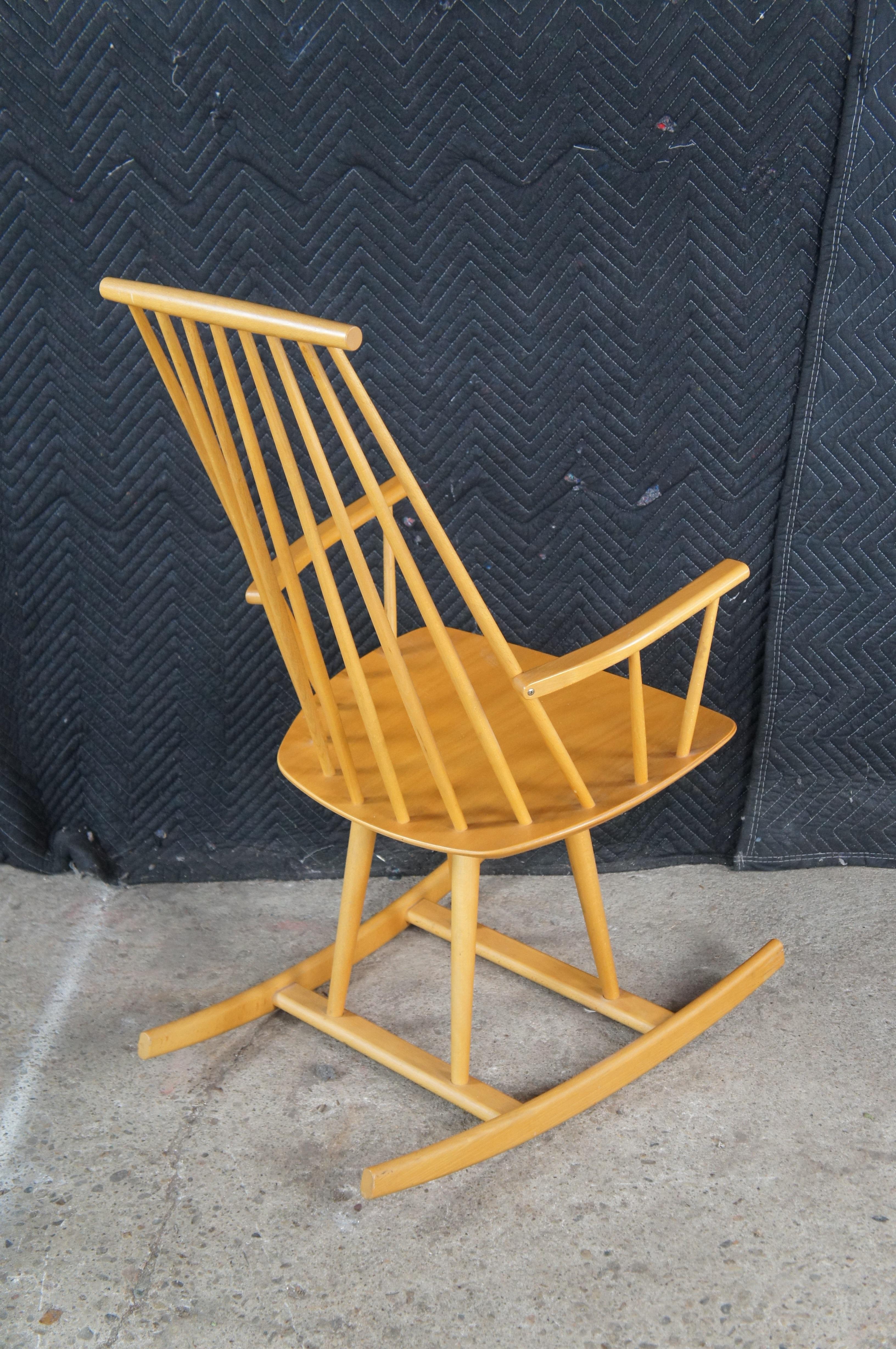 Jorgen Baekmark / FDB Mobler Danish Modern Beech Rocking Chair Modernist Rocker (Buchenholz) im Angebot
