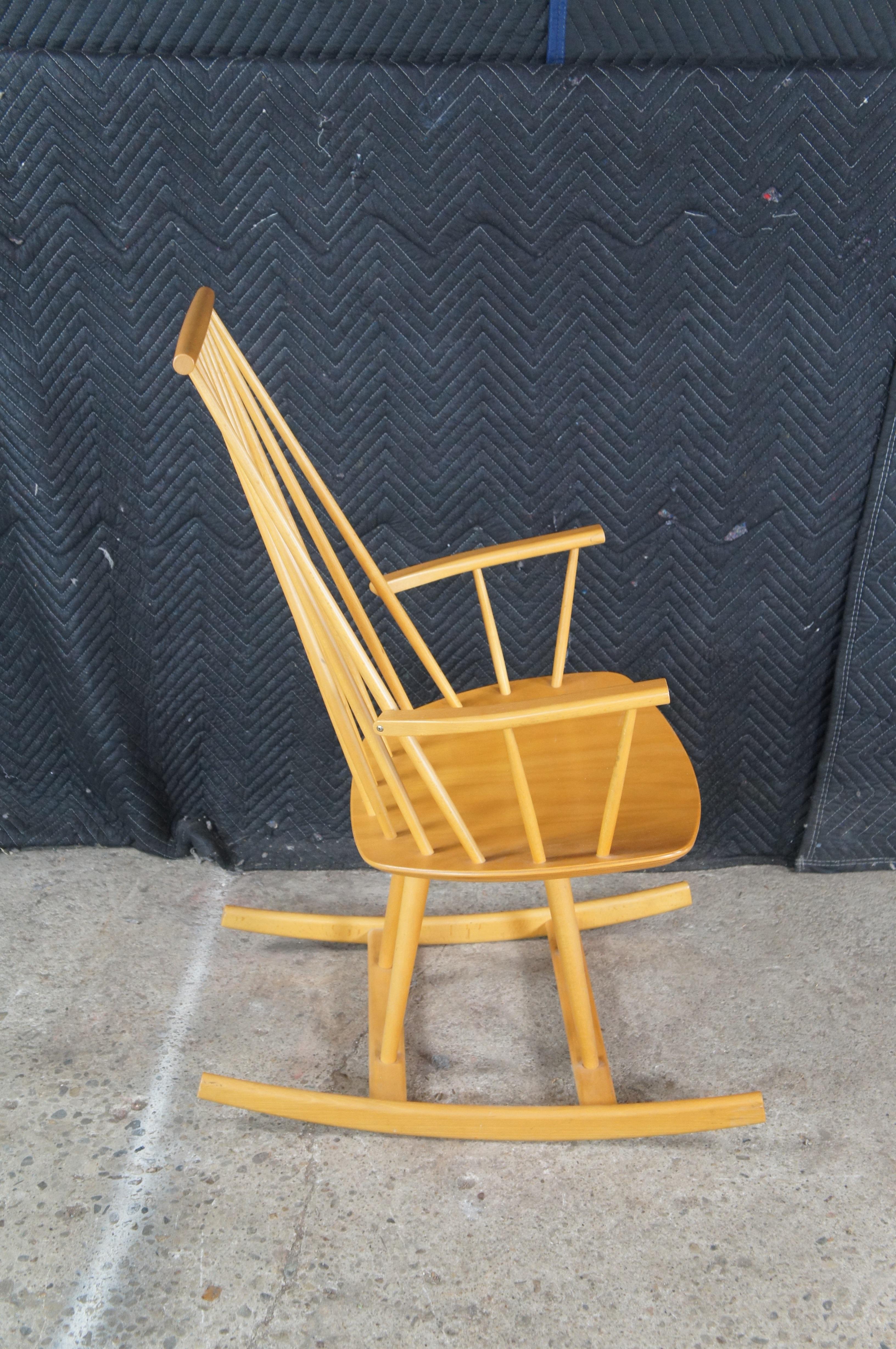 Jorgen Baekmark / FDB Mobler Danish Modern Beech Rocking Chair Modernist Rocker im Angebot 1