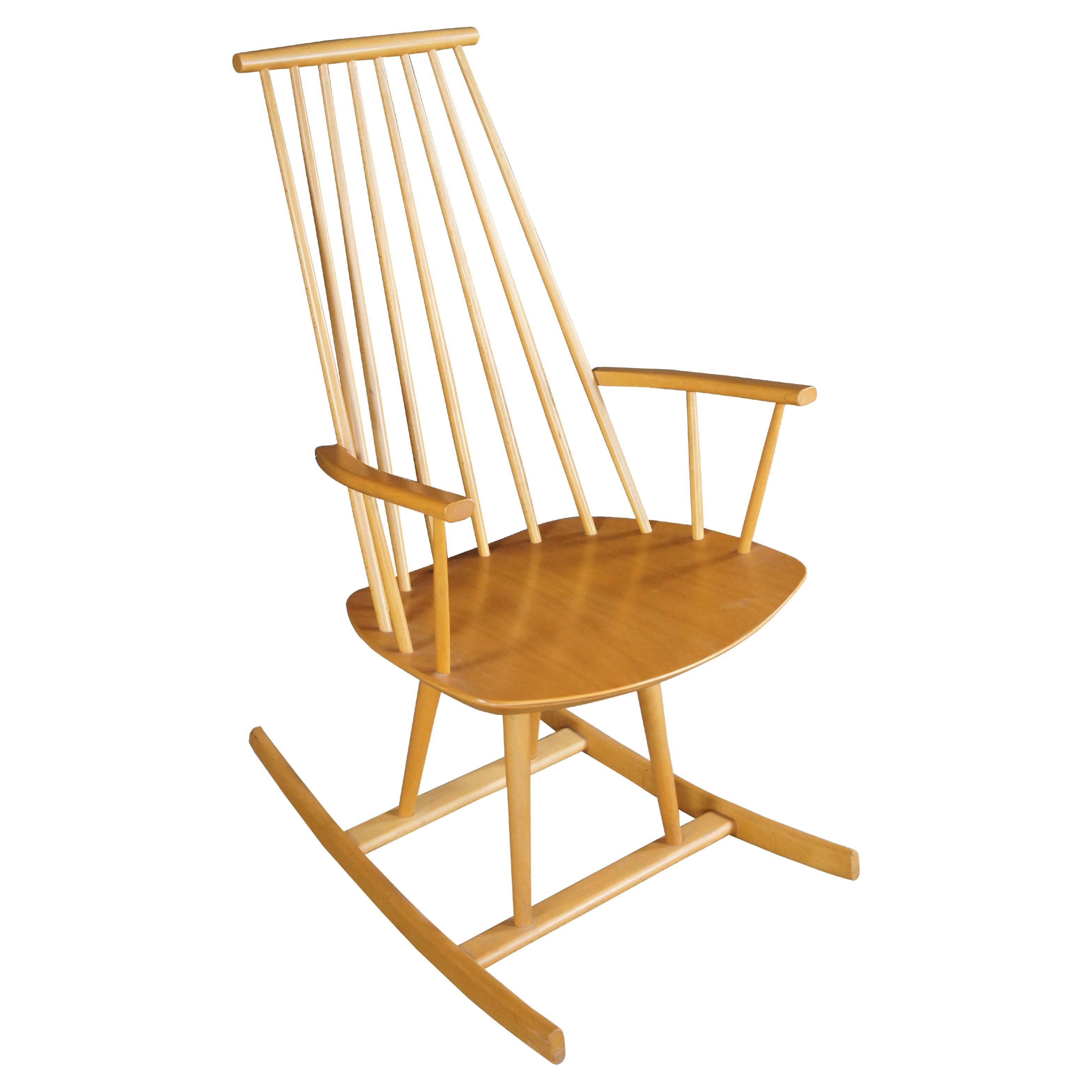 Jorgen Baekmark / FDB Mobler Danish Modern Beech Rocking Chair Modernist Rocker