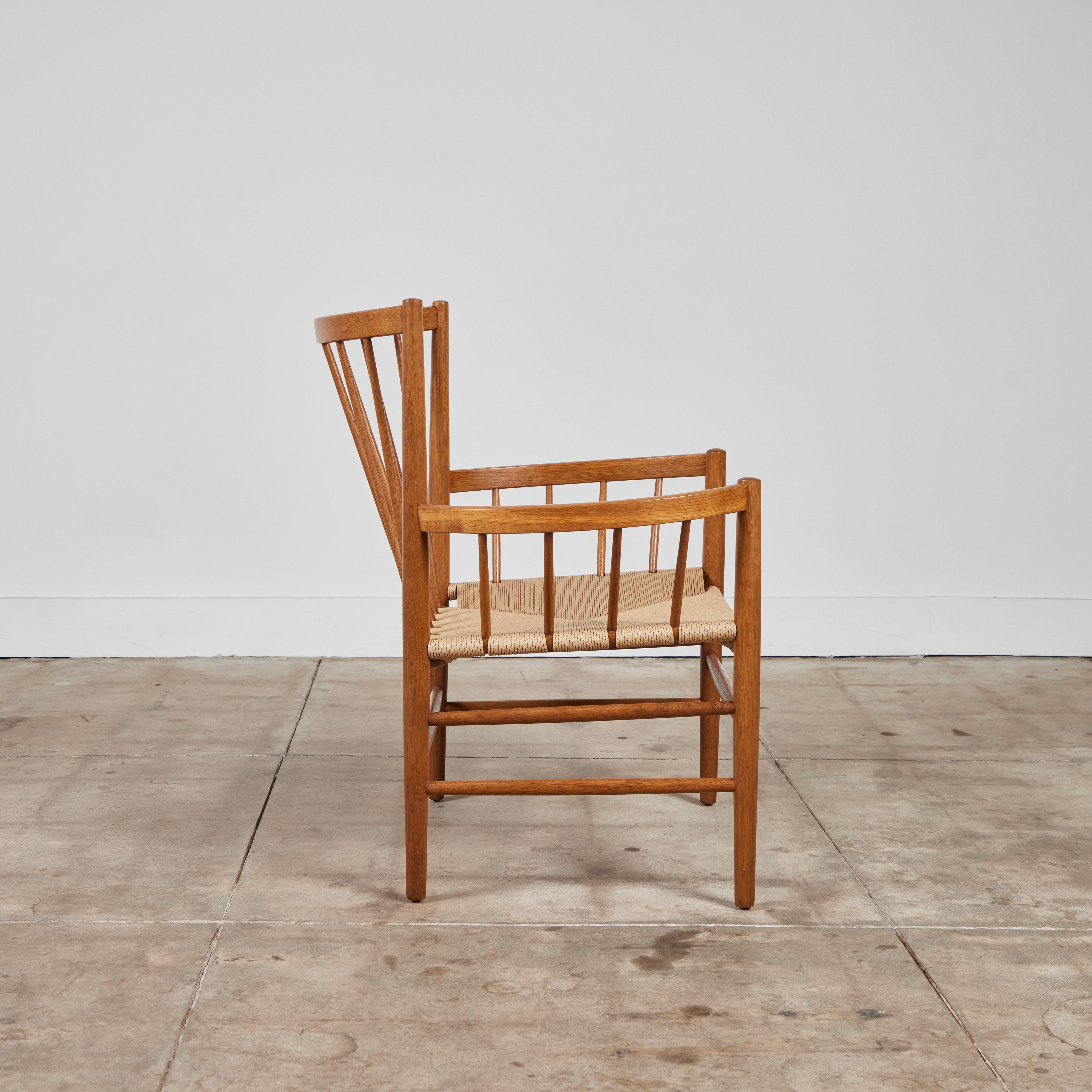Hand-Woven Jorgen Baekmark Lounge Chair for FDB Møbler For Sale