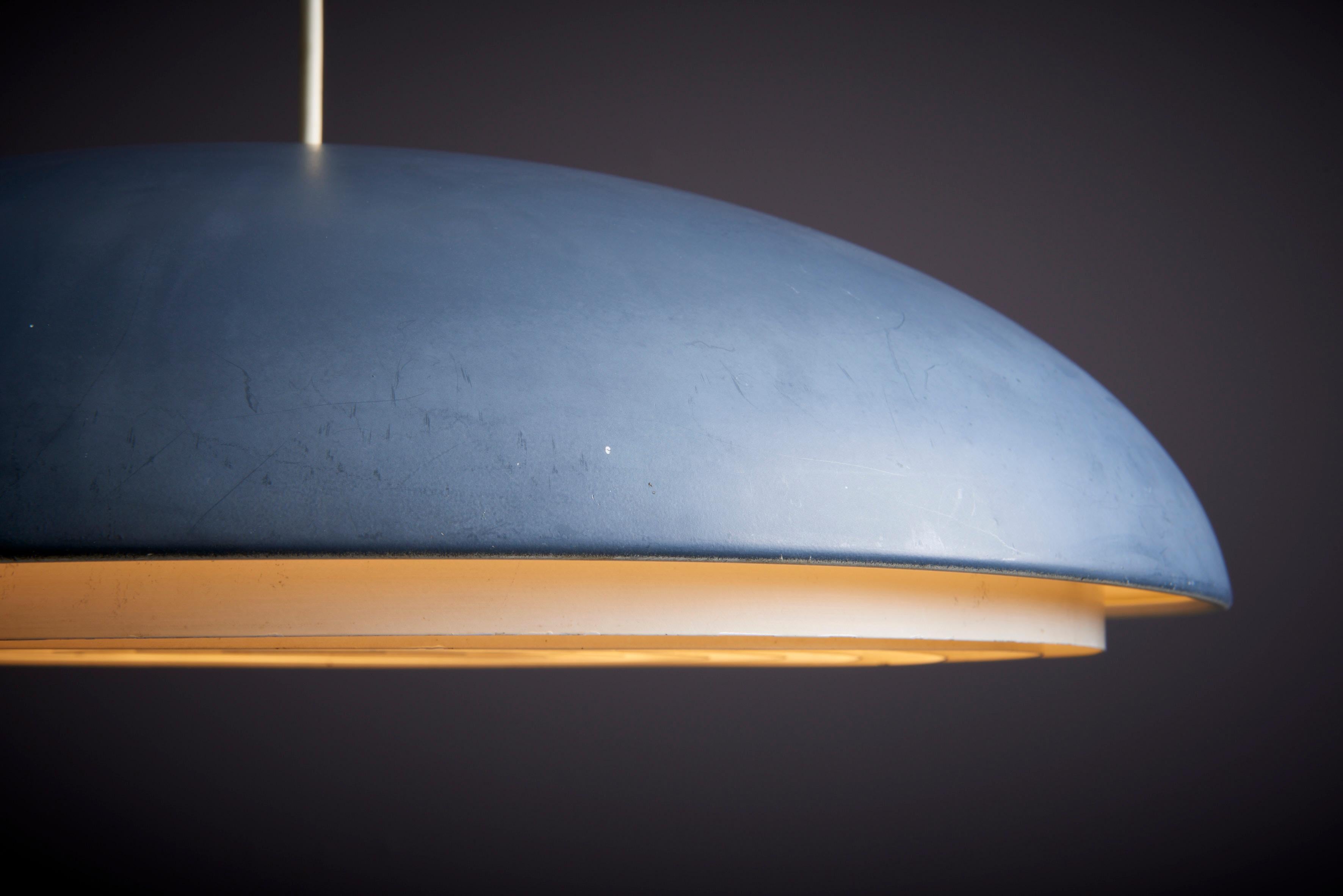 Danish Jorgen Bo and Vilhelm Wohlert 'California' Pendant Lamp in Rare Blue / Grey