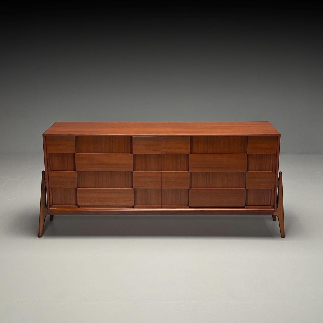Mid-20th Century Jorgen Clausen, Danish Mid-Century Modern, Sculptural Dresser, Teak, 1960s For Sale
