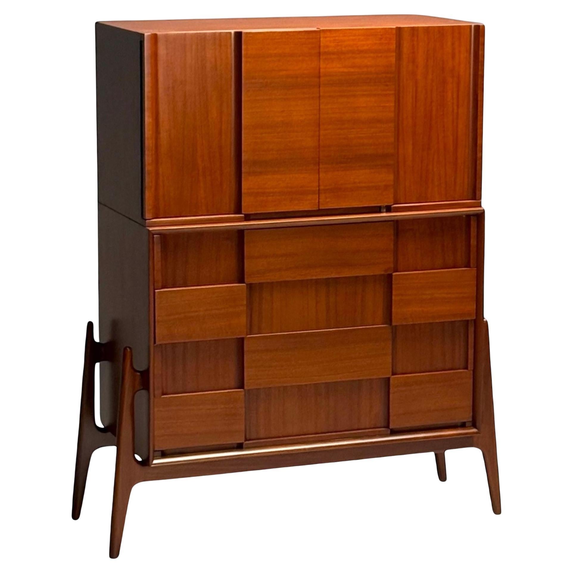 Jorgen Clausen, Danish Mid-Century Modern, Sculptural Highboy, Teak, 1960s