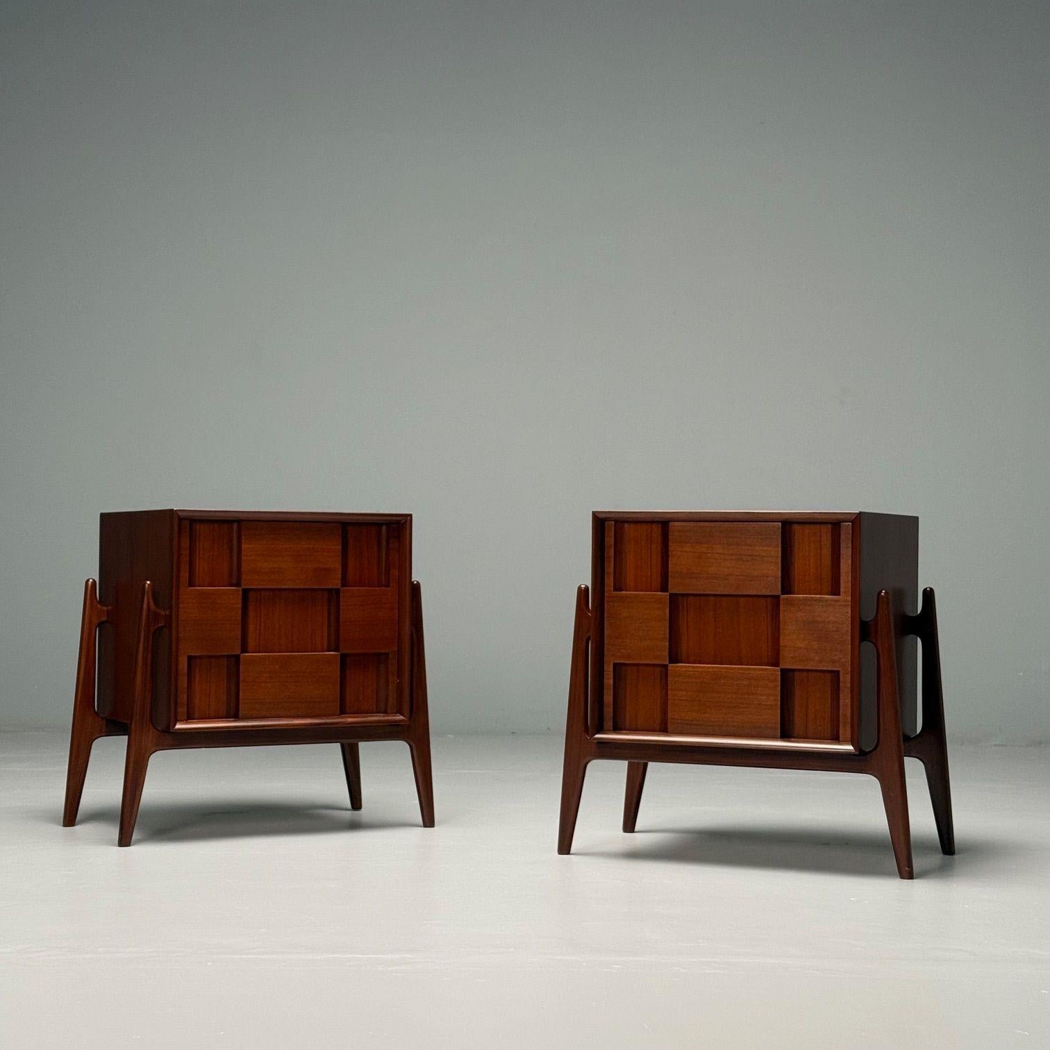 Jorgen Clausen, Dänische Mid-Century-Modern-Skulpturen-Nachttische, Teakholz, 1960er Jahre im Angebot 5