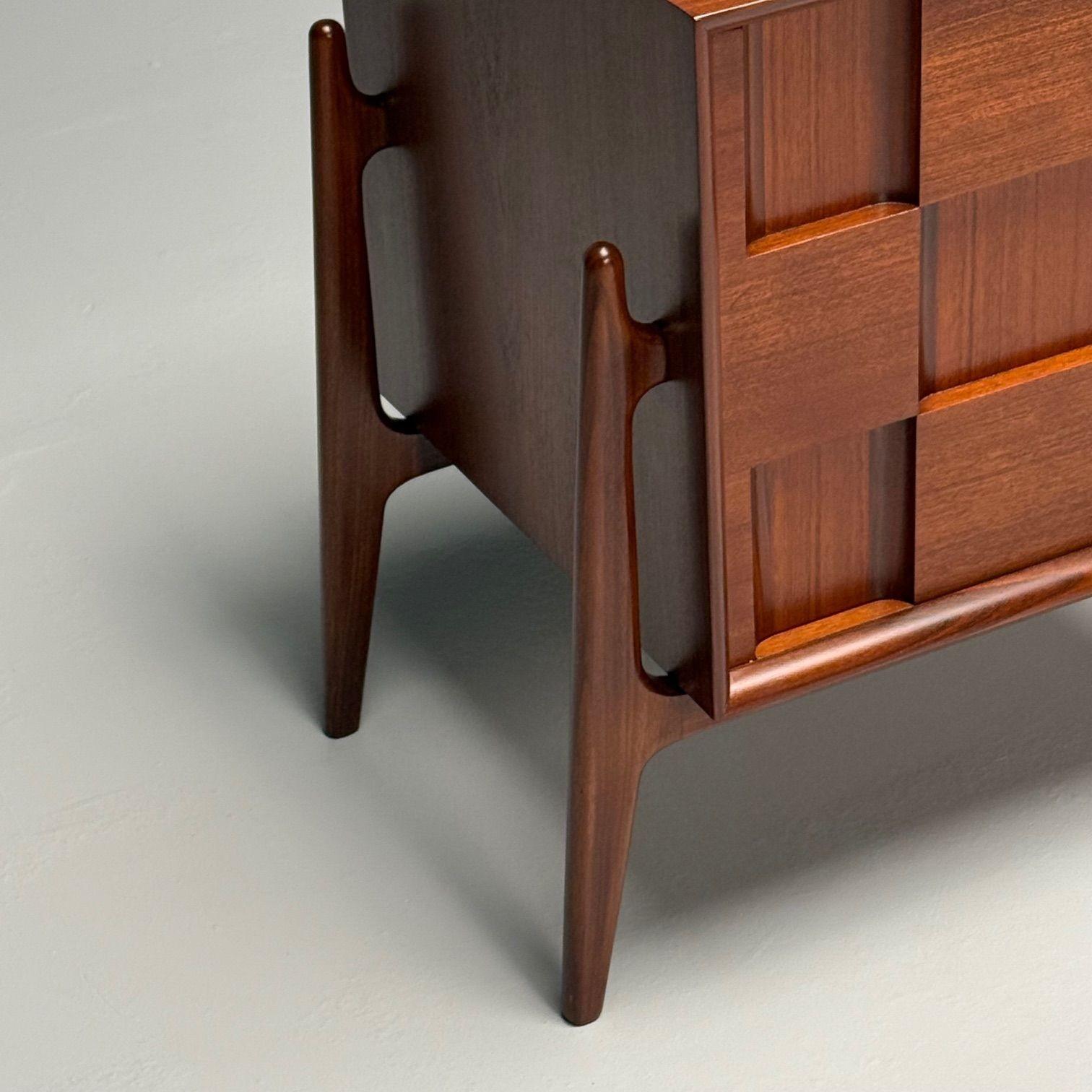 Jorgen Clausen, Dänische Mid-Century-Modern-Skulpturen-Nachttische, Teakholz, 1960er Jahre im Angebot 2