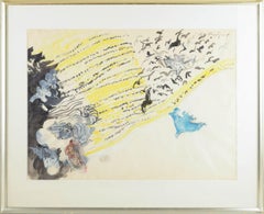 Jörgen Fogelqvist. Watercolor on paper. Poetic abstract composition. Mid-20th C.