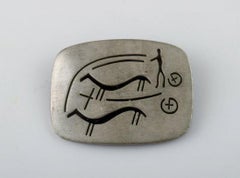 Jorgen Jensen, a.o. Denmark, 4 Brooches in Pewter in Viking Style