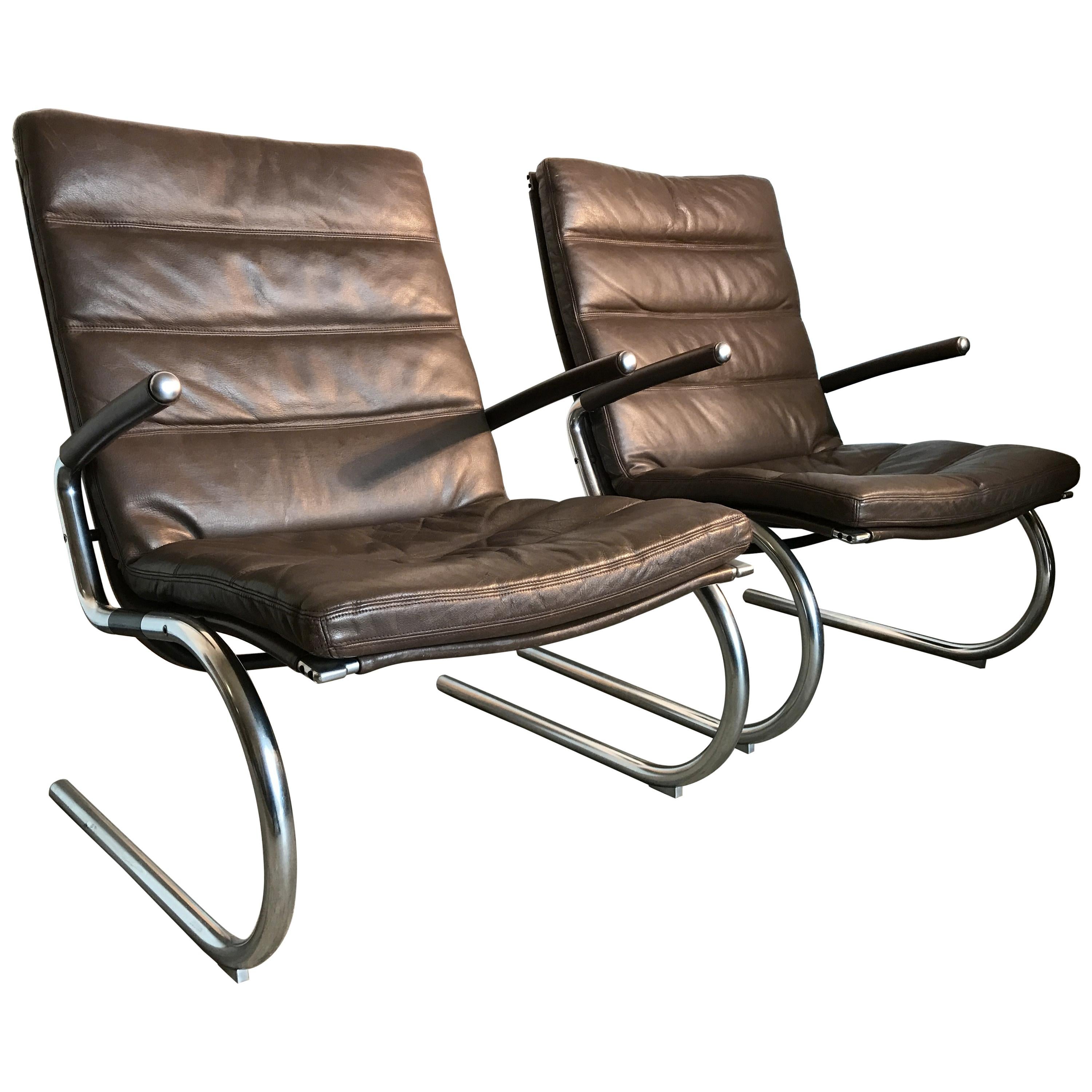 Jorgen Kastholm Leather Armchairs