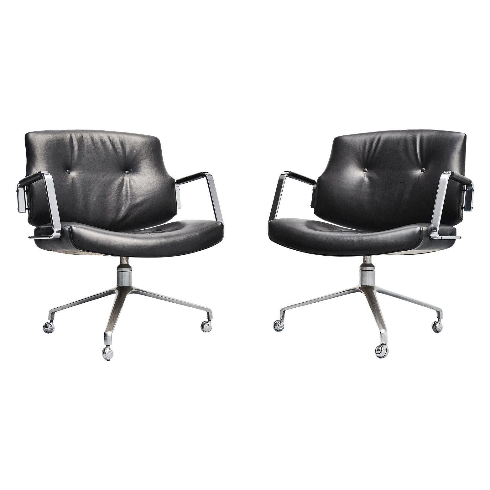 Jorgen Kastholm Preben Fabricius FK84 Swivel Desk Chair, 1968