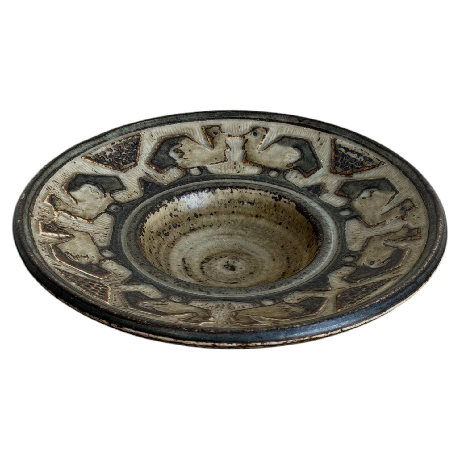 Jorgen Mogensen Royal Copenhagen Stoneware Bowl Mid Century Danish Ceramic Dish