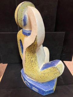 Jorgen Mogenson Midcentury Cubist Figurative Sculpture for Royal Copenhagen