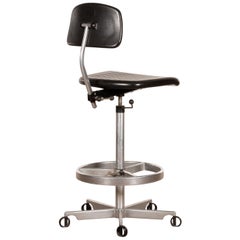 Jorgen Rasmussen aluminum Drafting Stool for Kevi, Denmark