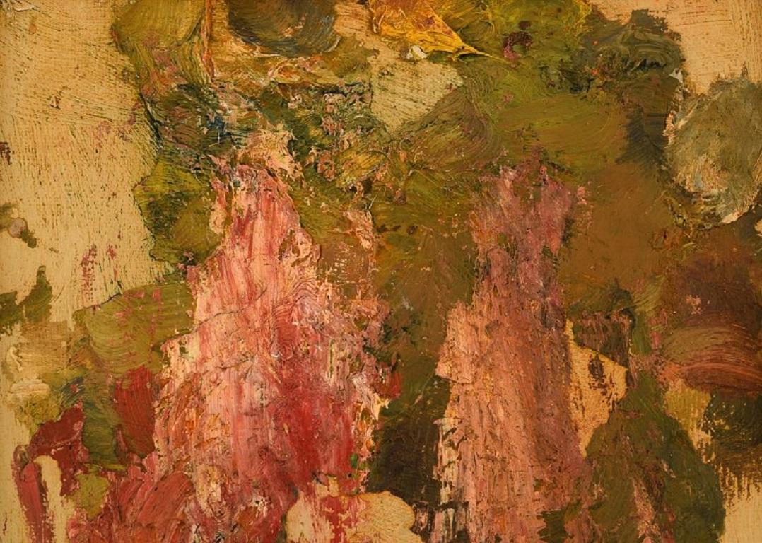 Modern Jörgen Svensson, Swedish Artist, Oil on Canvas, Abstract Composition