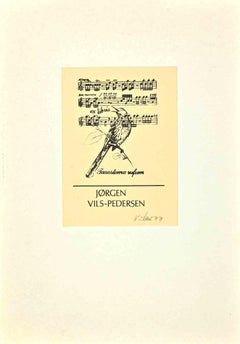  Ex Libris - Woodcut by Jorgen Vils Pedersen - 1950s