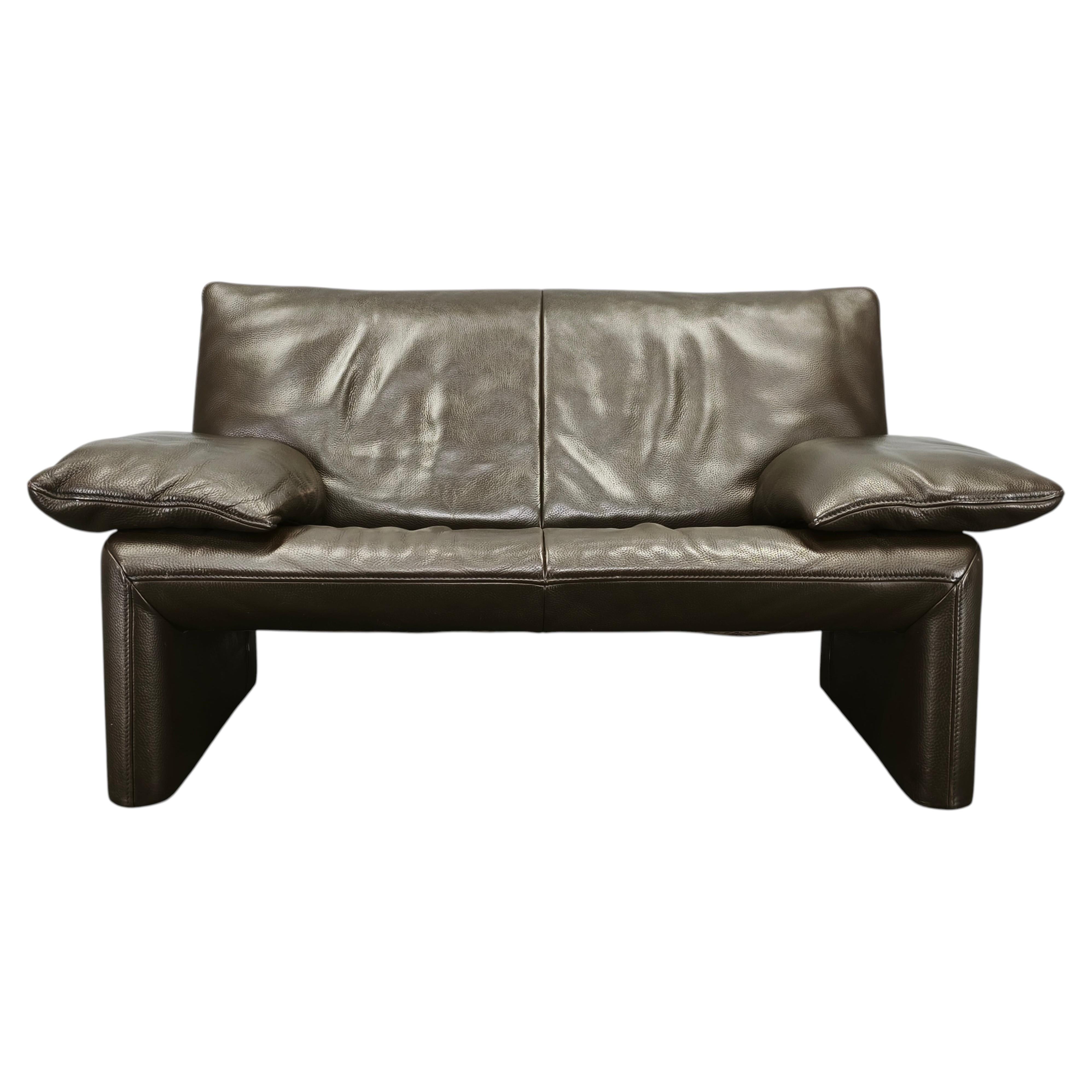 Jori Belgian Full Grain Leather Freestanding Two-Seat Sofa, 1990s