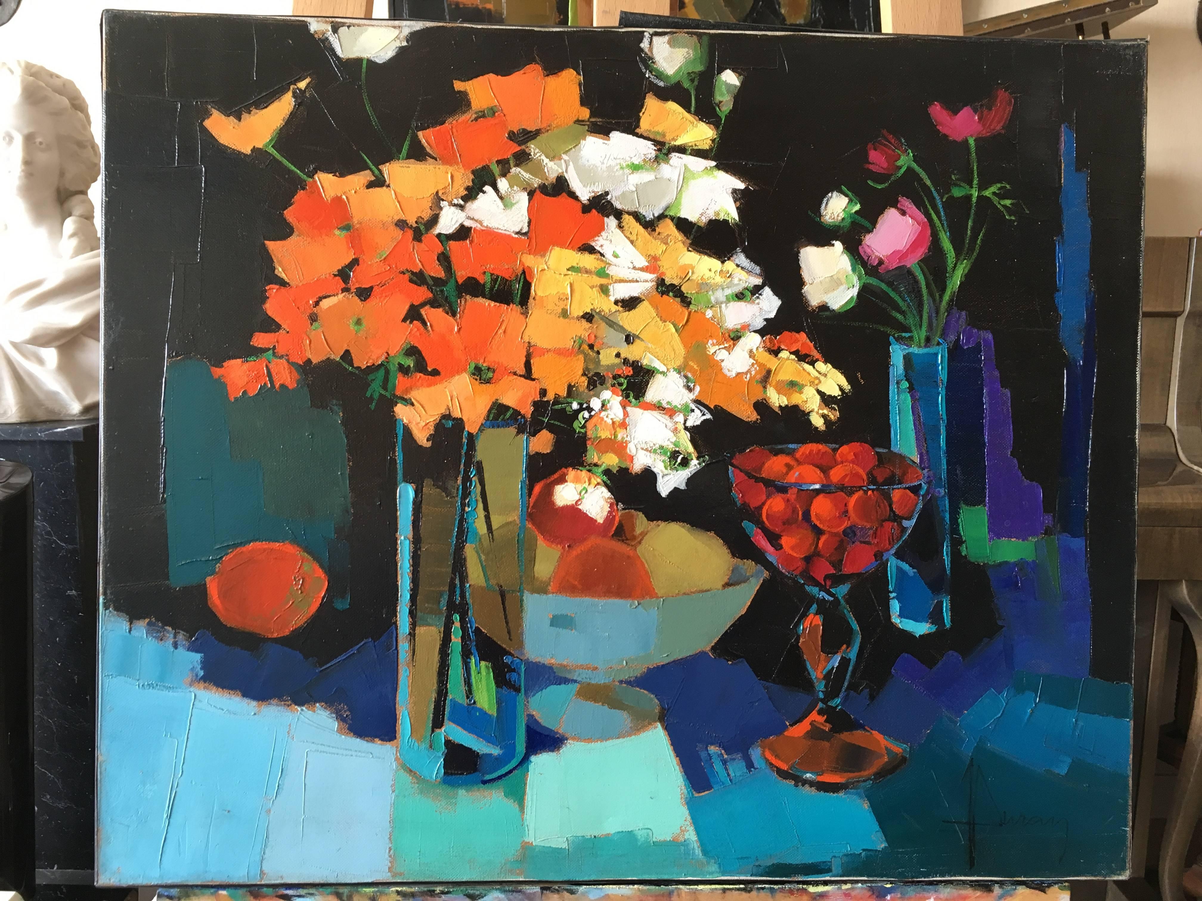 Flowers and fruits, still life  3