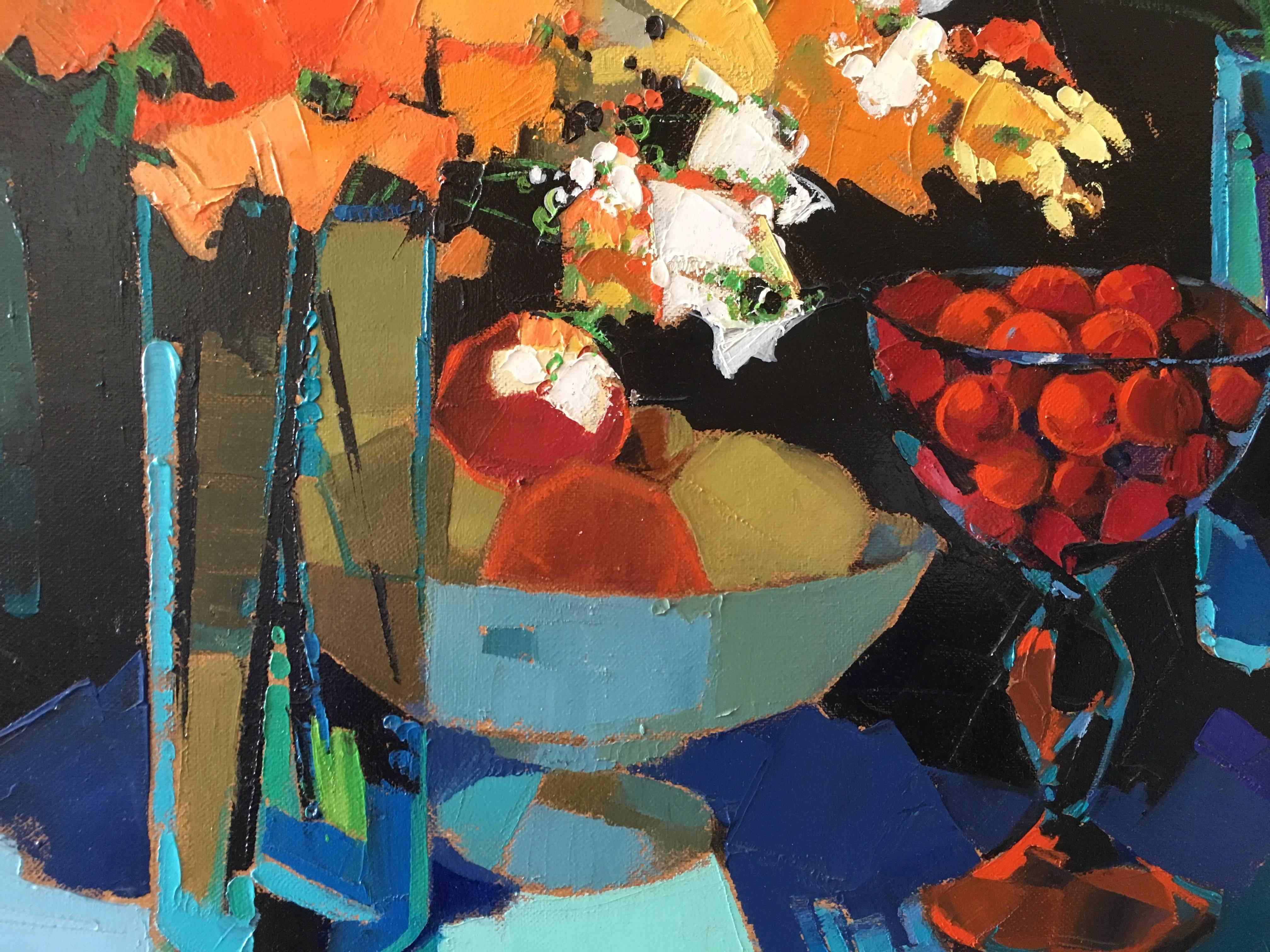 Flowers and fruits, still life  3