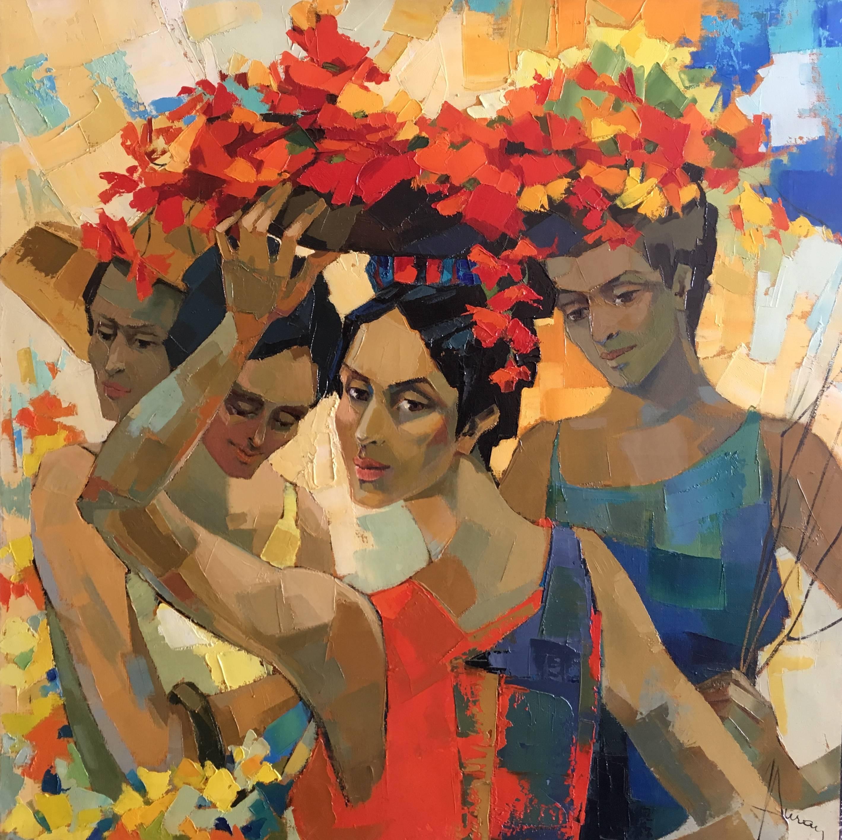 Jori Duran Figurative Painting - Portuguese flowers